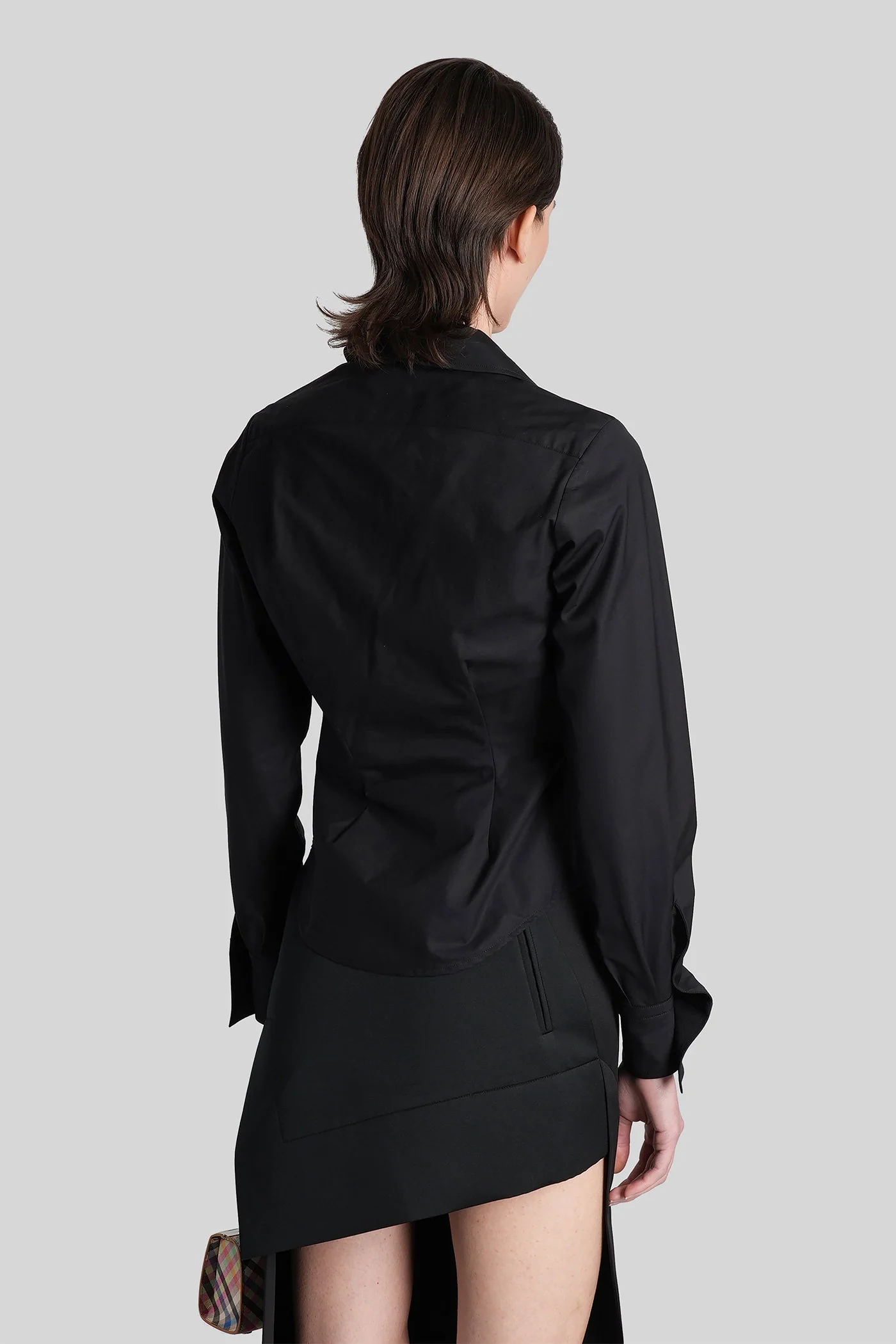 Shirt in black cotton - Image 3