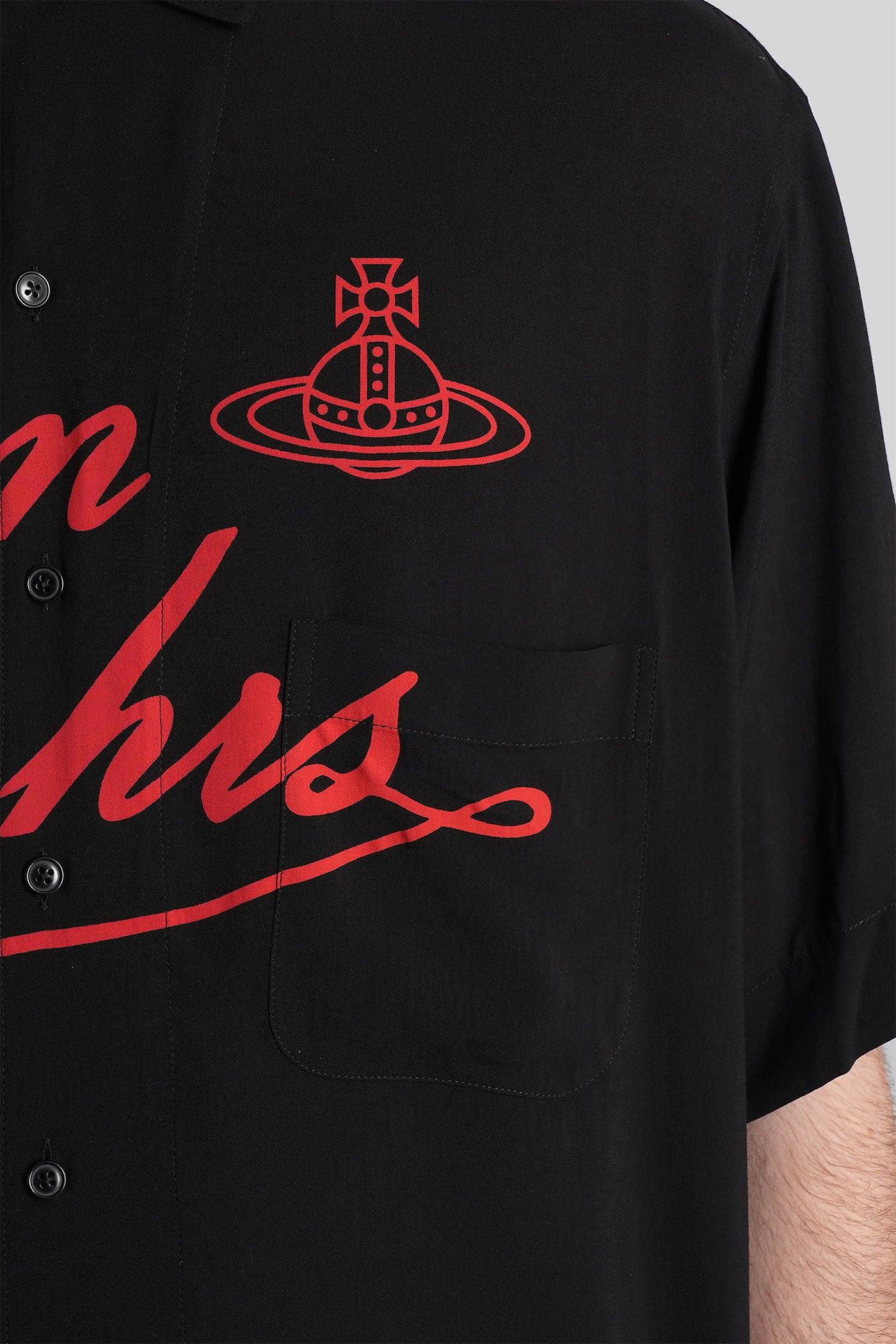 Shirt in black viscose - Image 5
