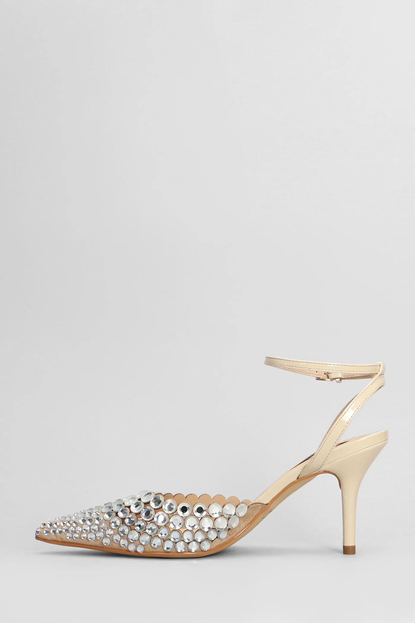 Pumps in beige leather - Image 3