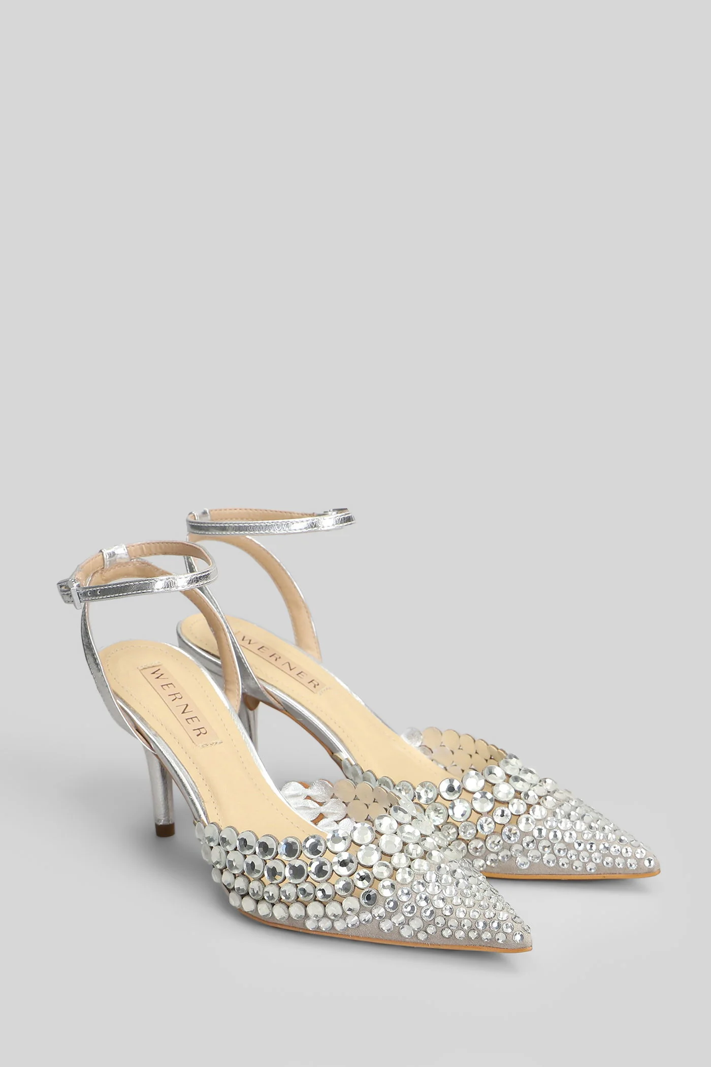 Pumps in silver leather - Image 2