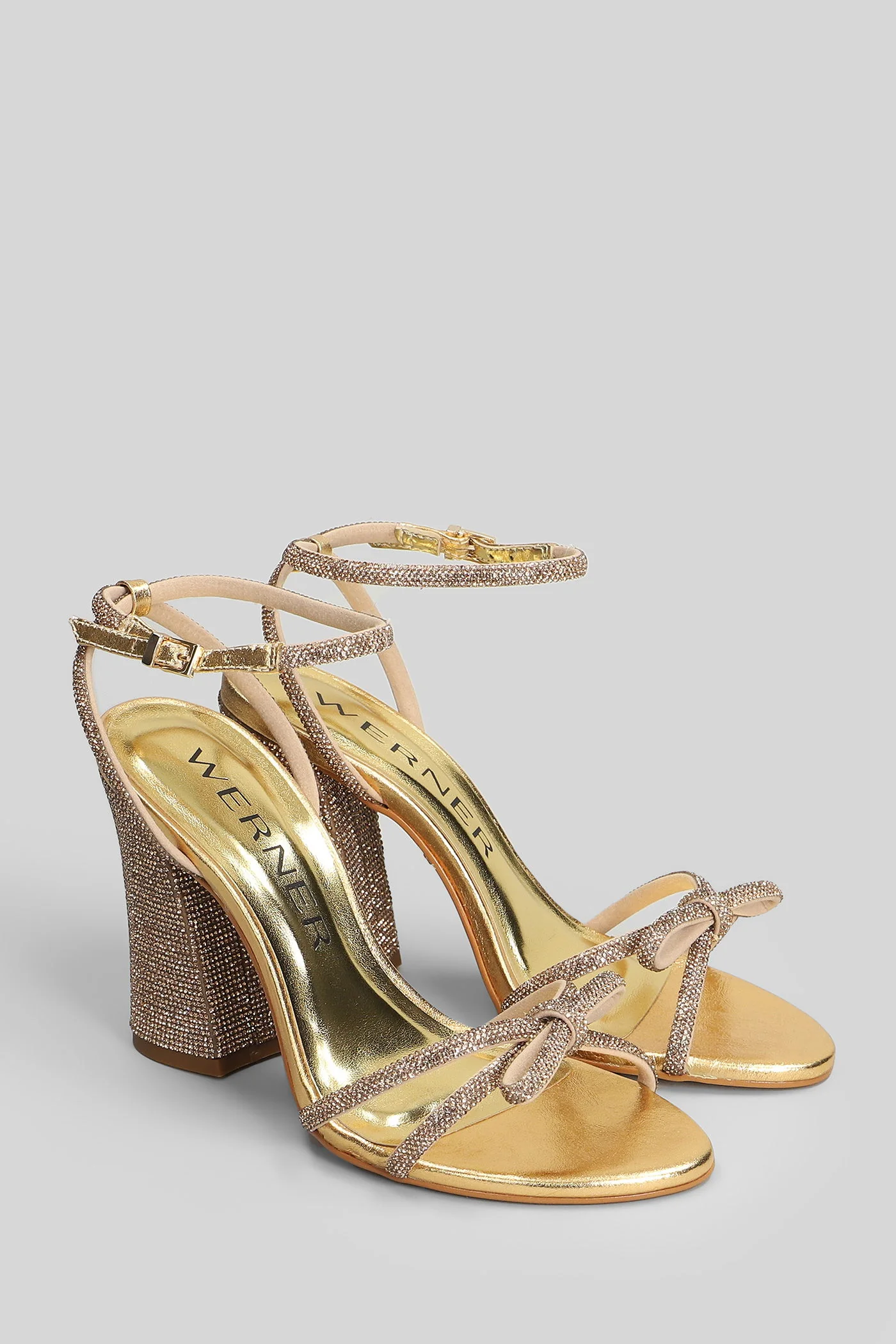 Sandals in gold leather - Image 2