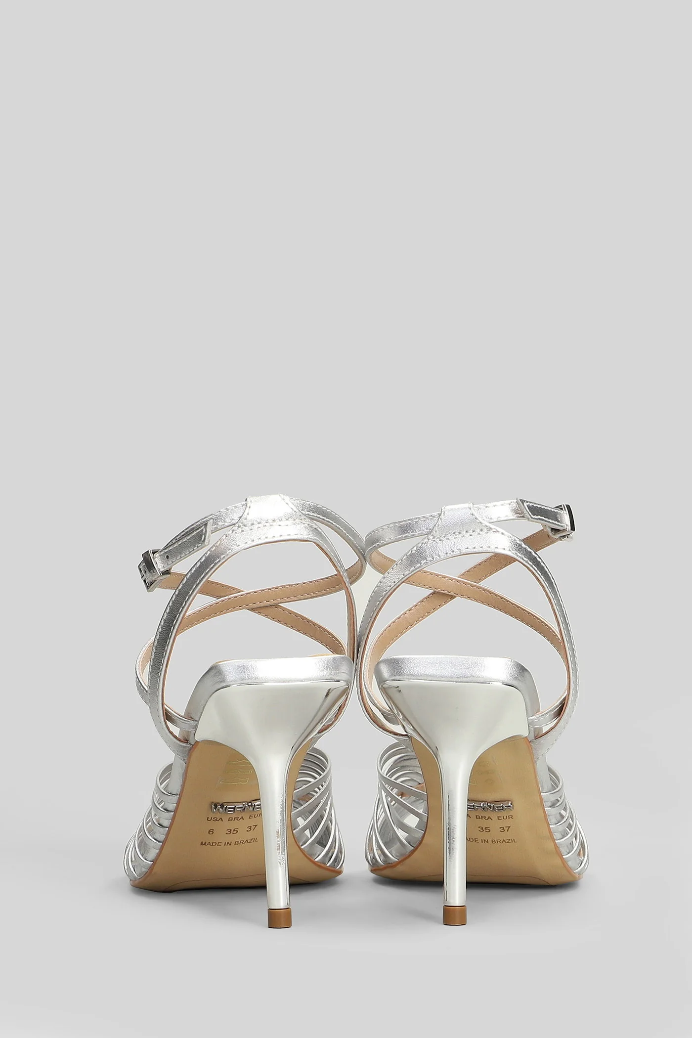 Sandals in silver leather - Image 4