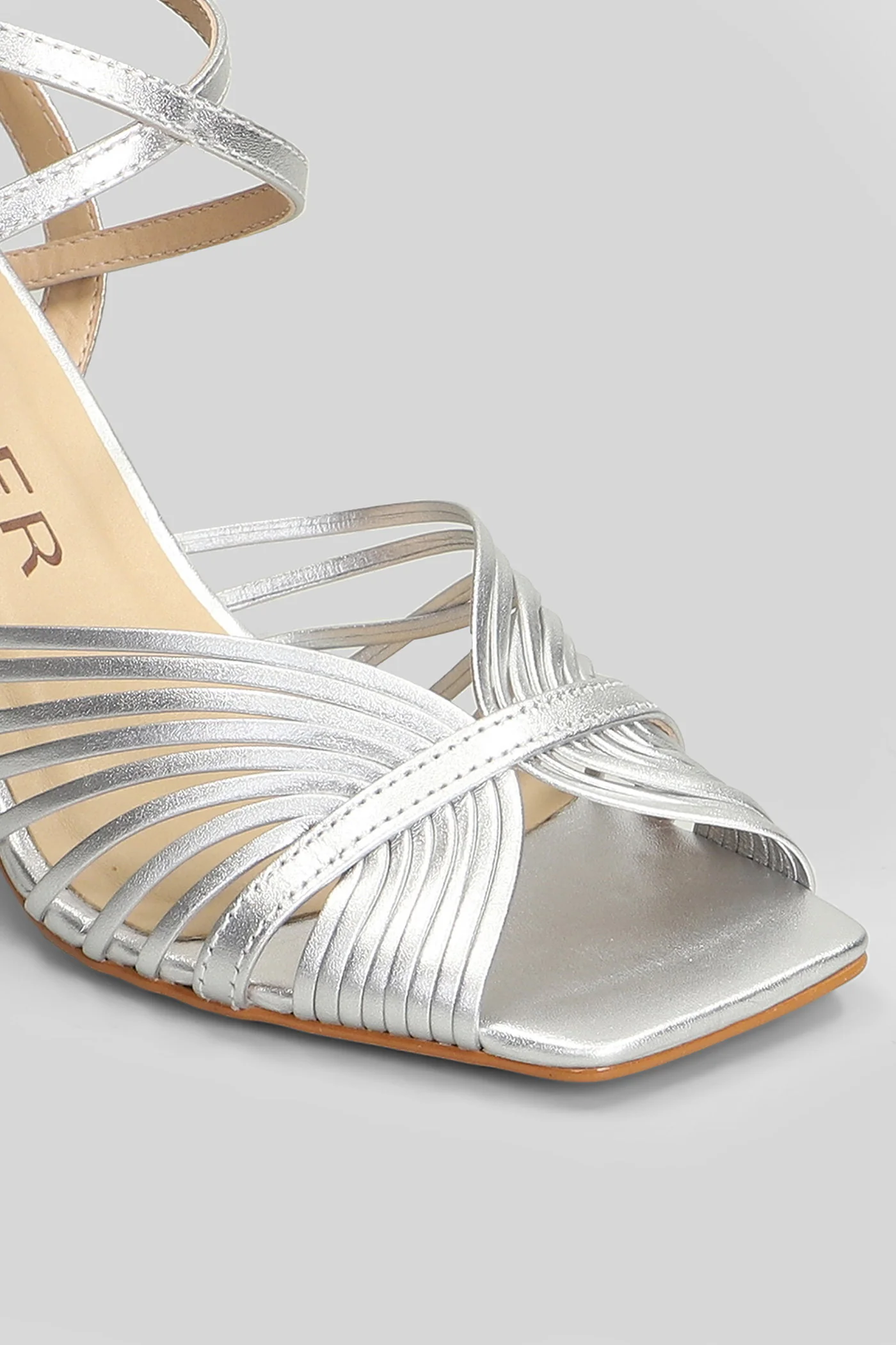 Sandals in silver leather - Image 5