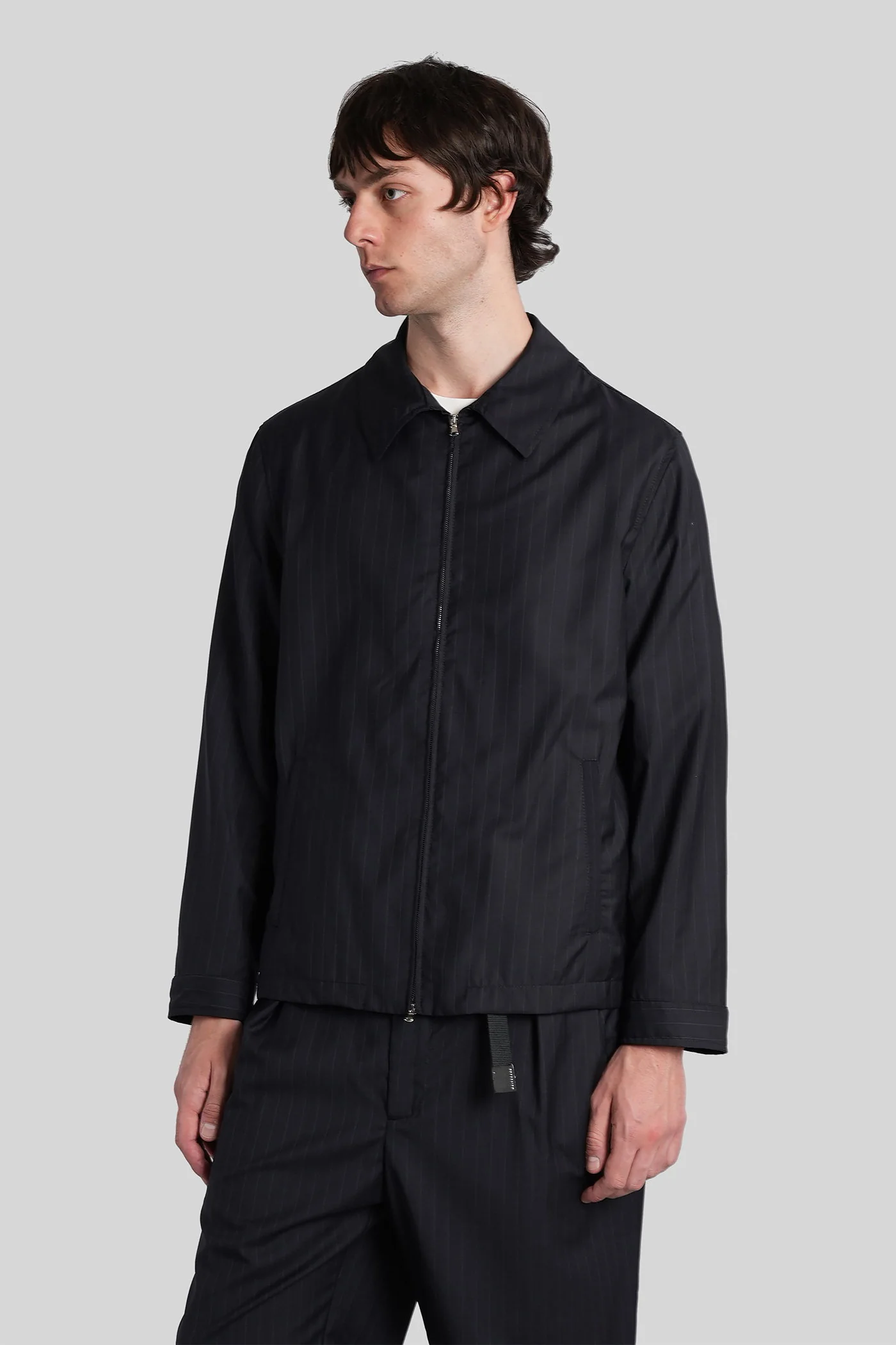 Casual jacket in blue polyester - Image 4