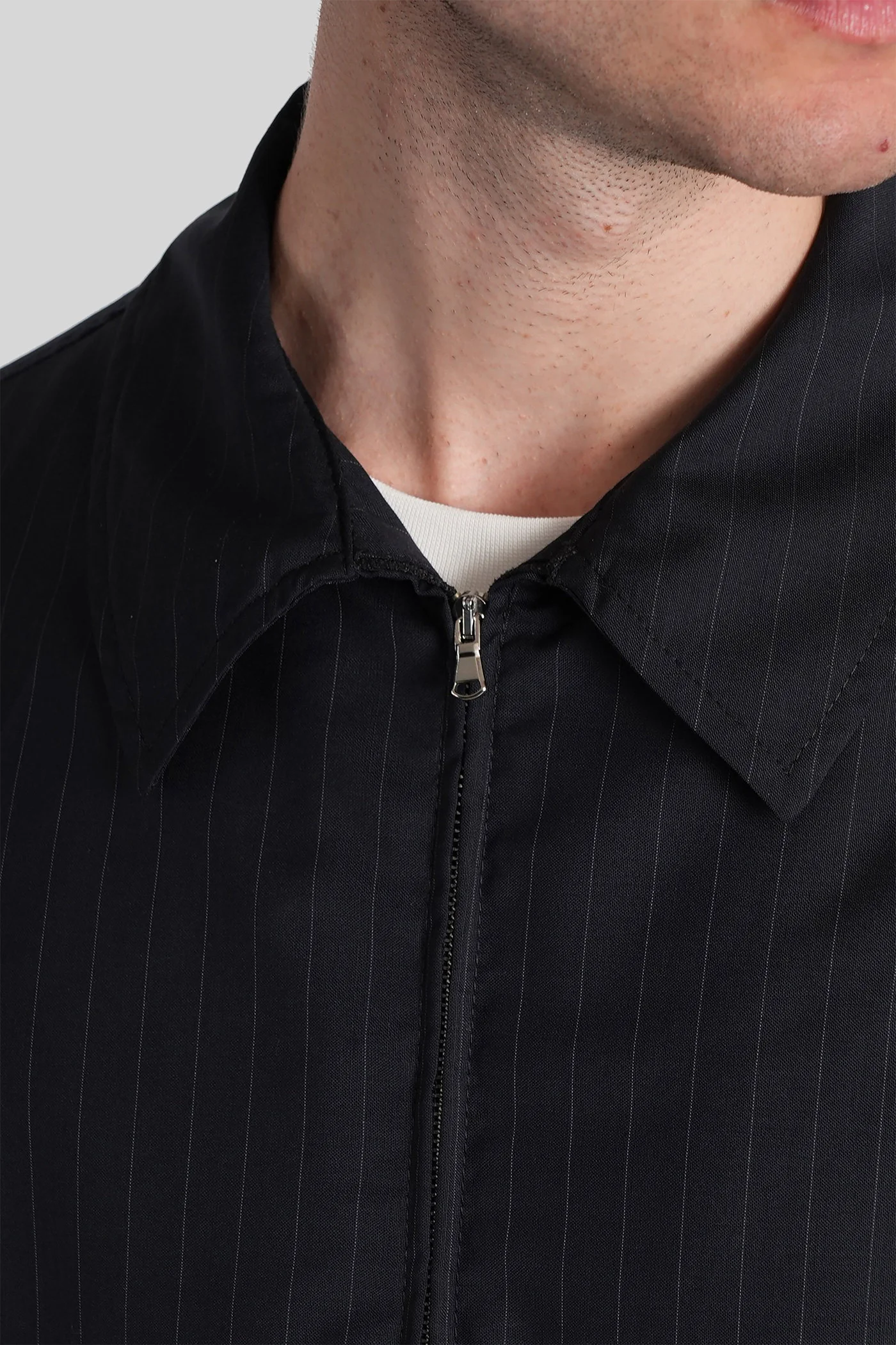 Casual jacket in blue polyester - Image 5