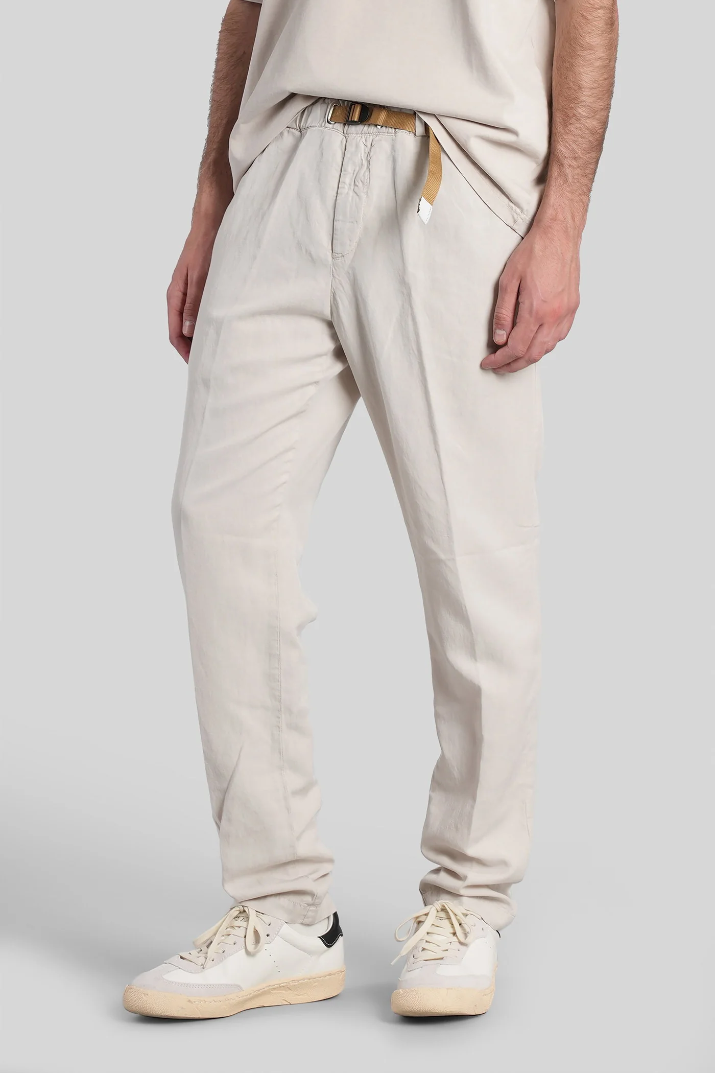 Pants in beige wool and polyester - Image 4