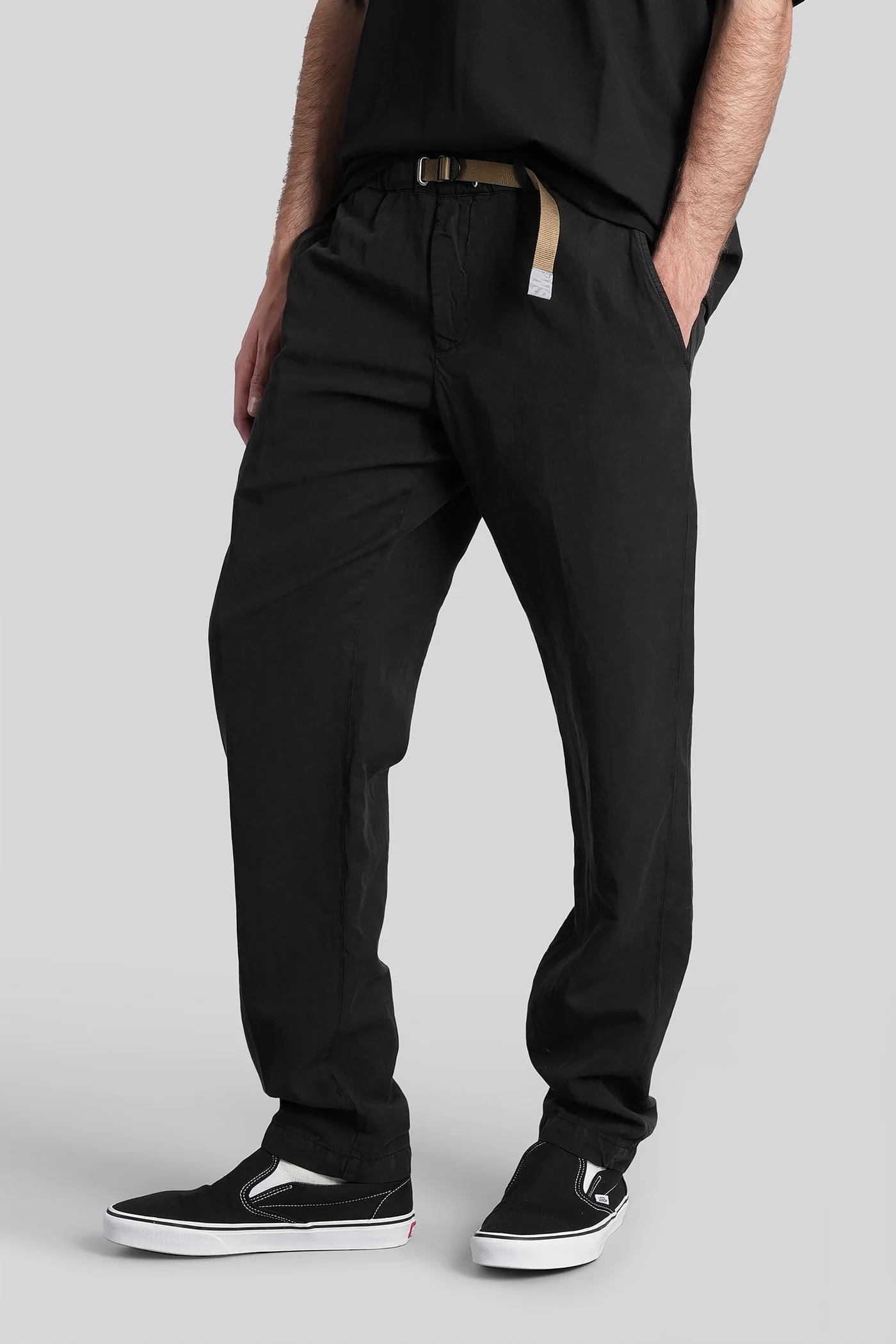 Pants in black wool and polyester - Image 4