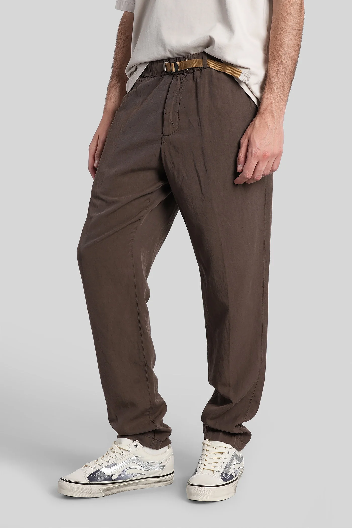 Pants in brown wool and polyester - Image 4