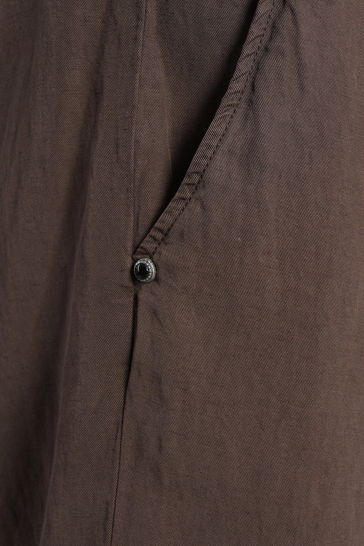 Pants in brown wool and polyester - Image 5