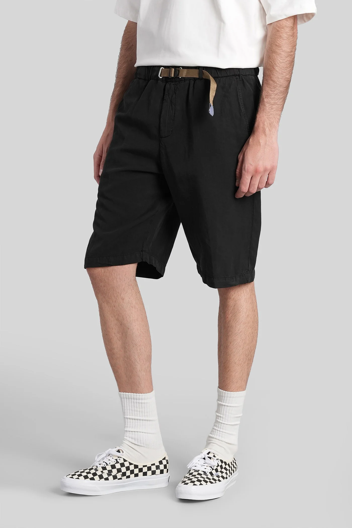 Shorts in black wool and polyester - Image 4