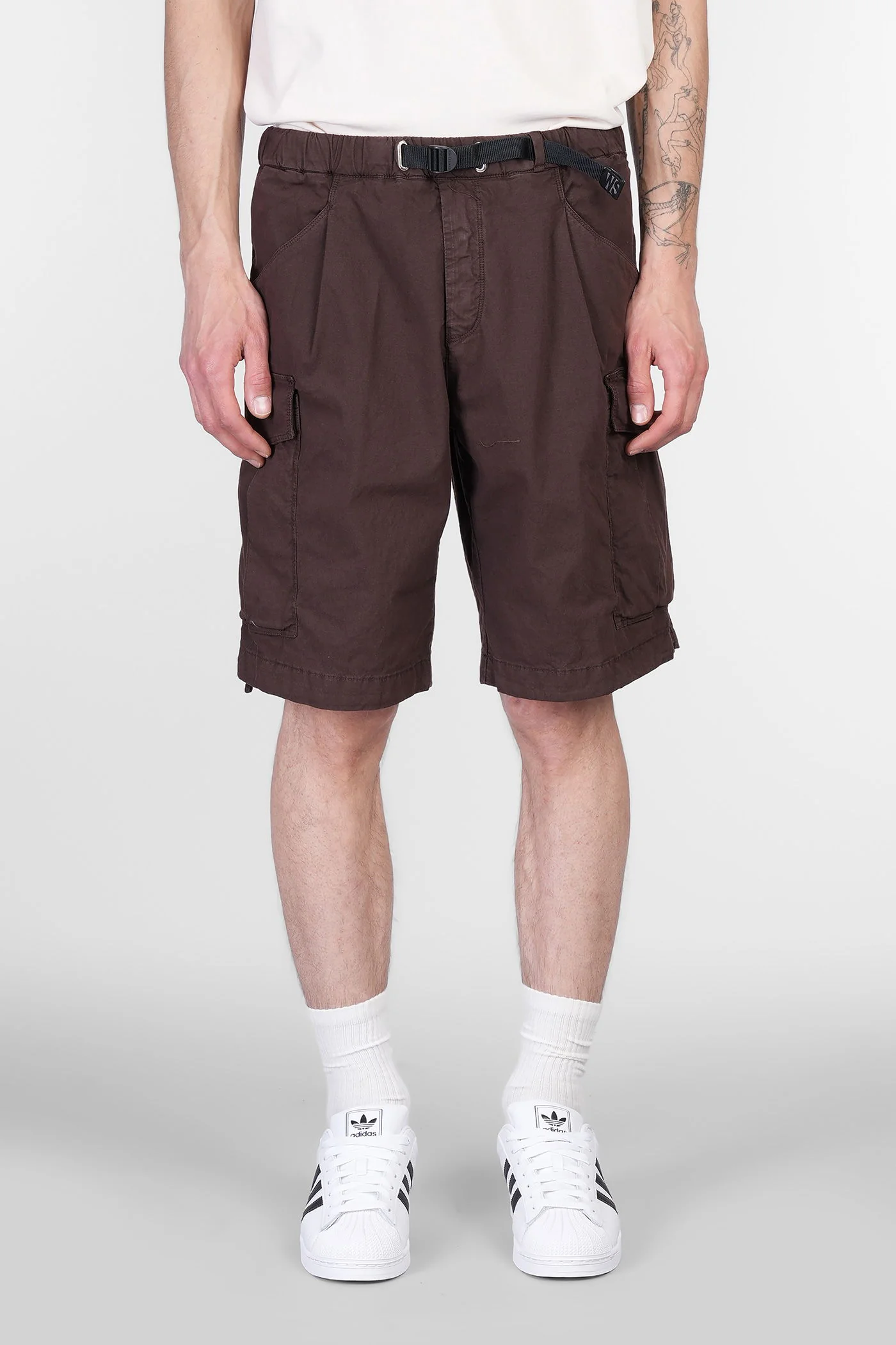 Shorts in brown cotton