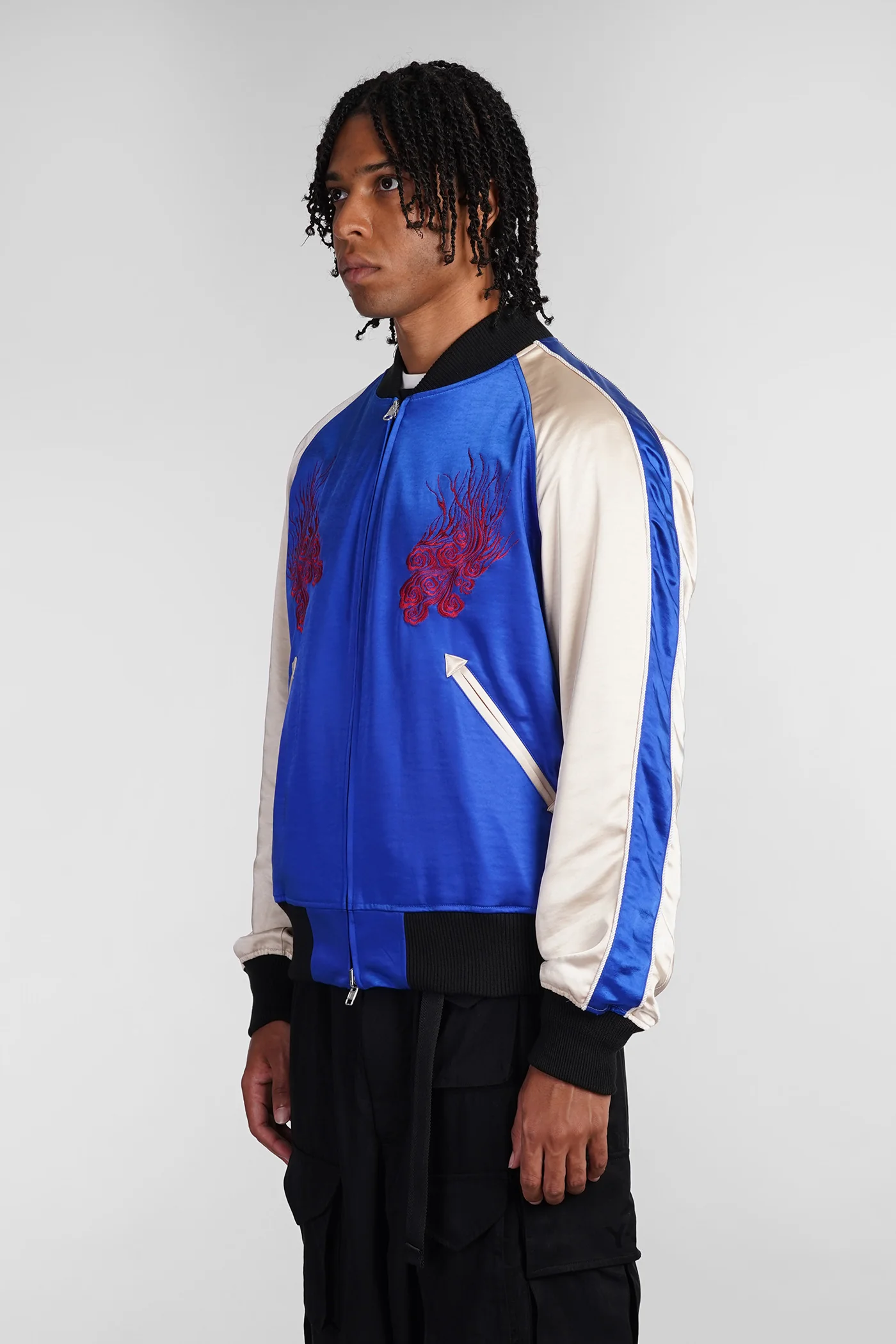 Casual jacket in blue polyester - Image 4