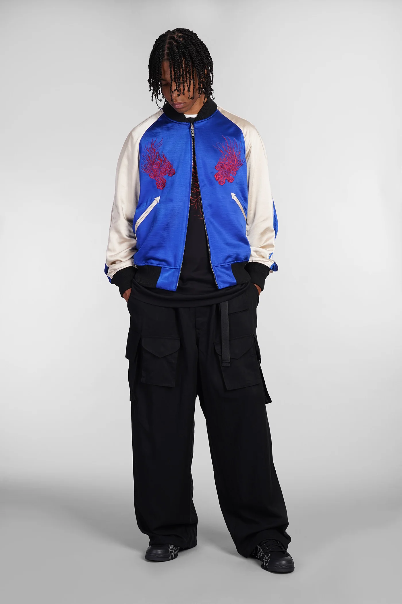 Casual jacket in blue polyester - Image 5