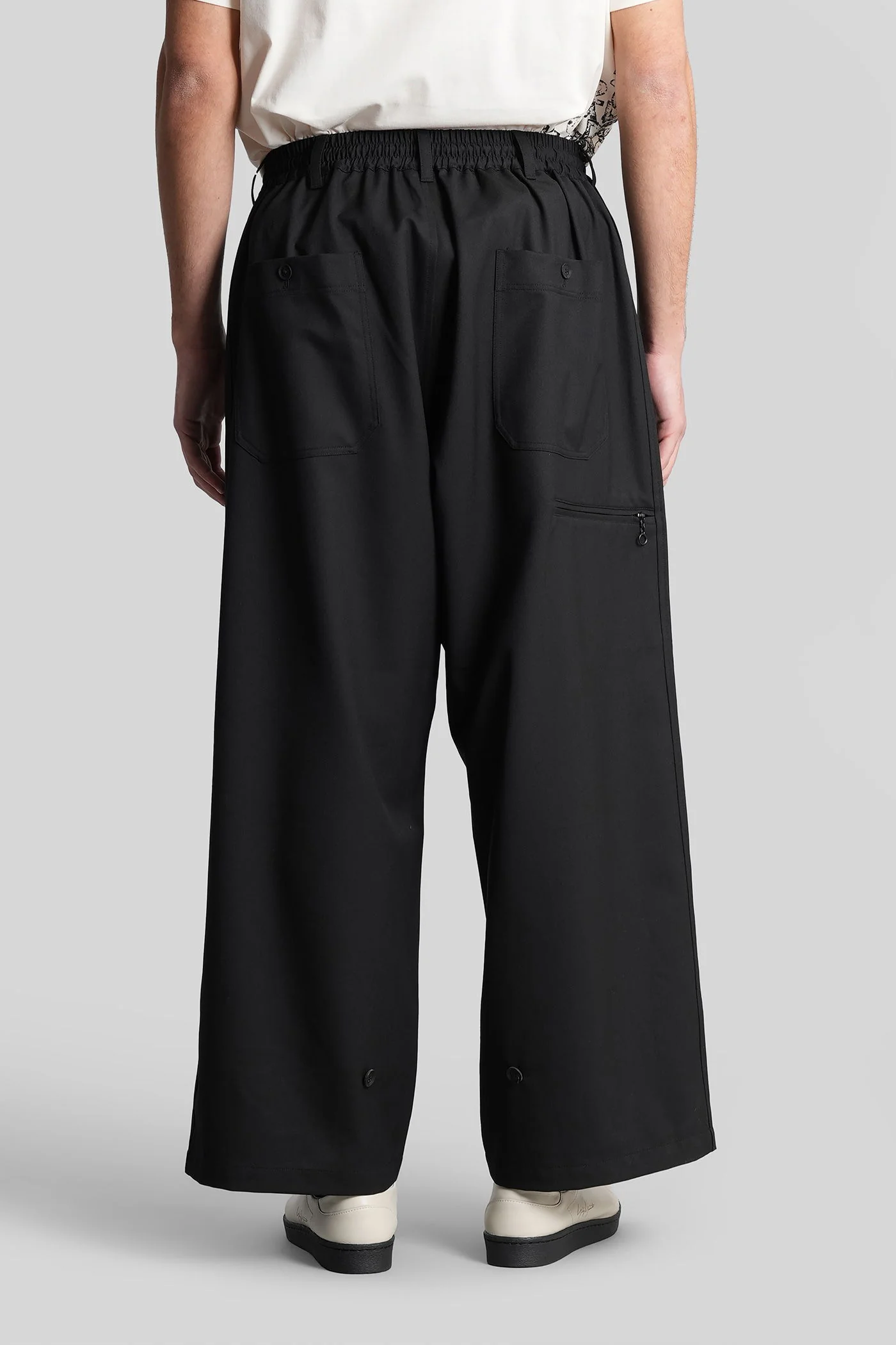 Pants in black polyester - Image 3