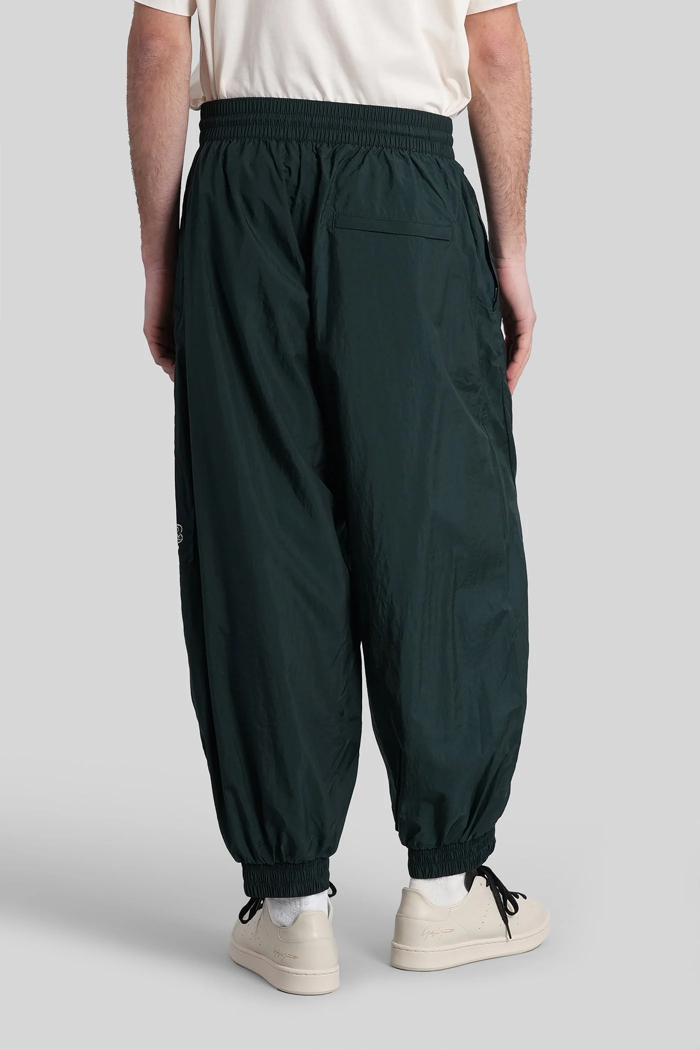 Pants in green polyamide - Image 3