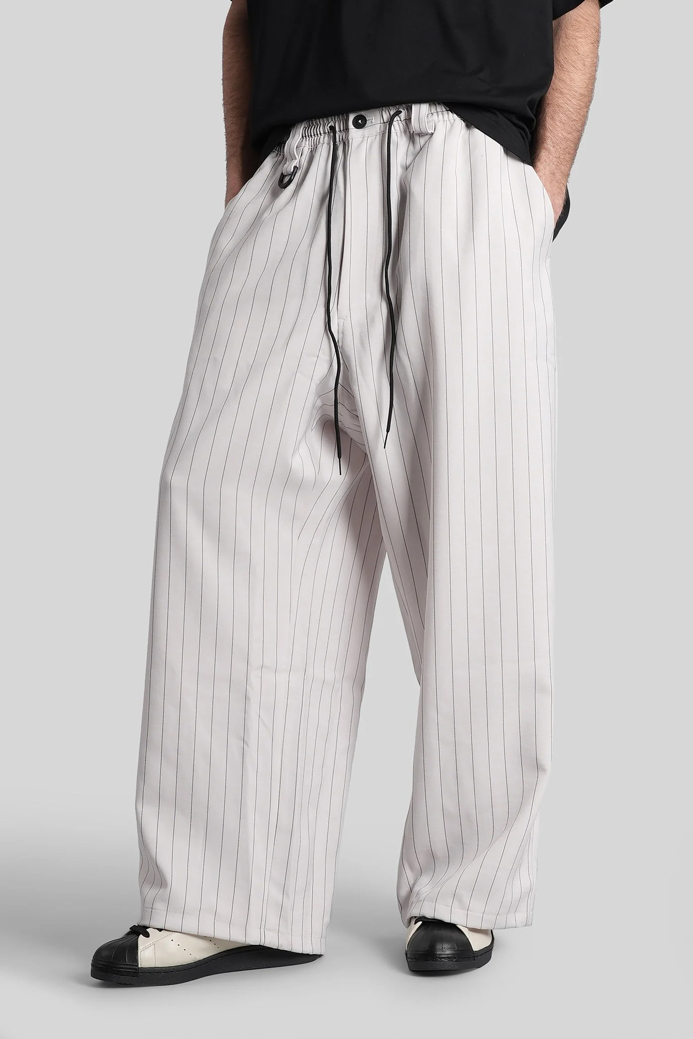 Pants in grey cotton