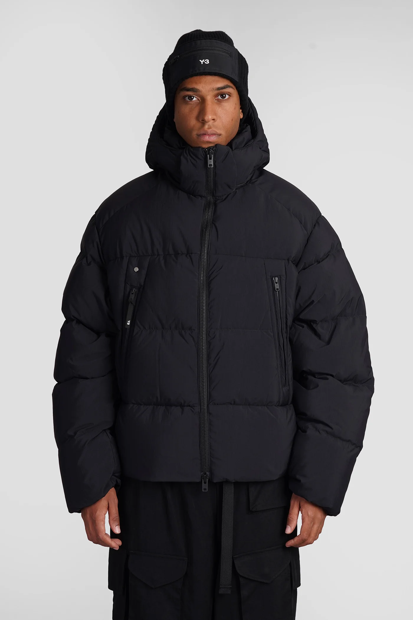 puffer in black polyamide