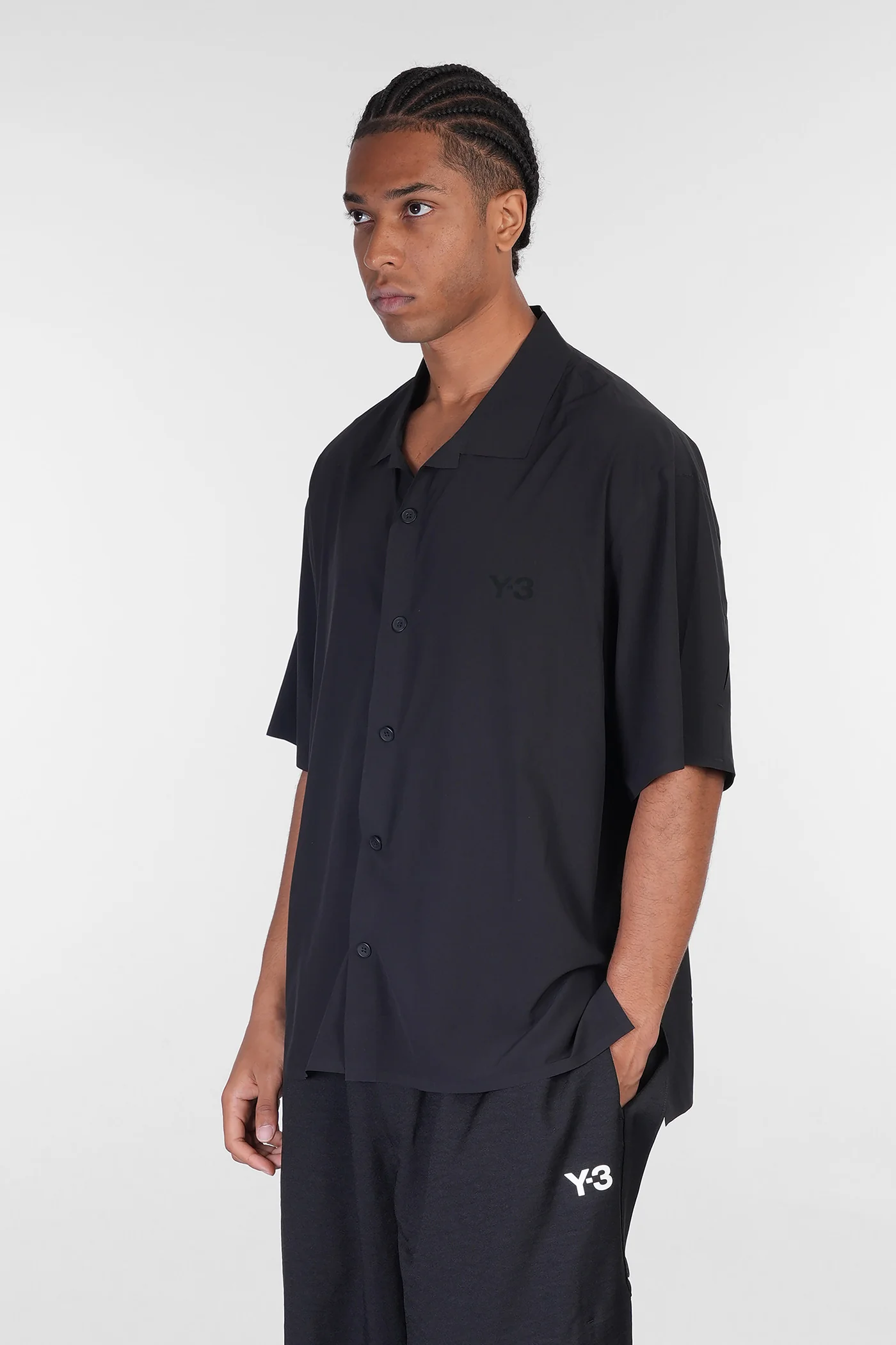 Shirt in black polyester - Image 4