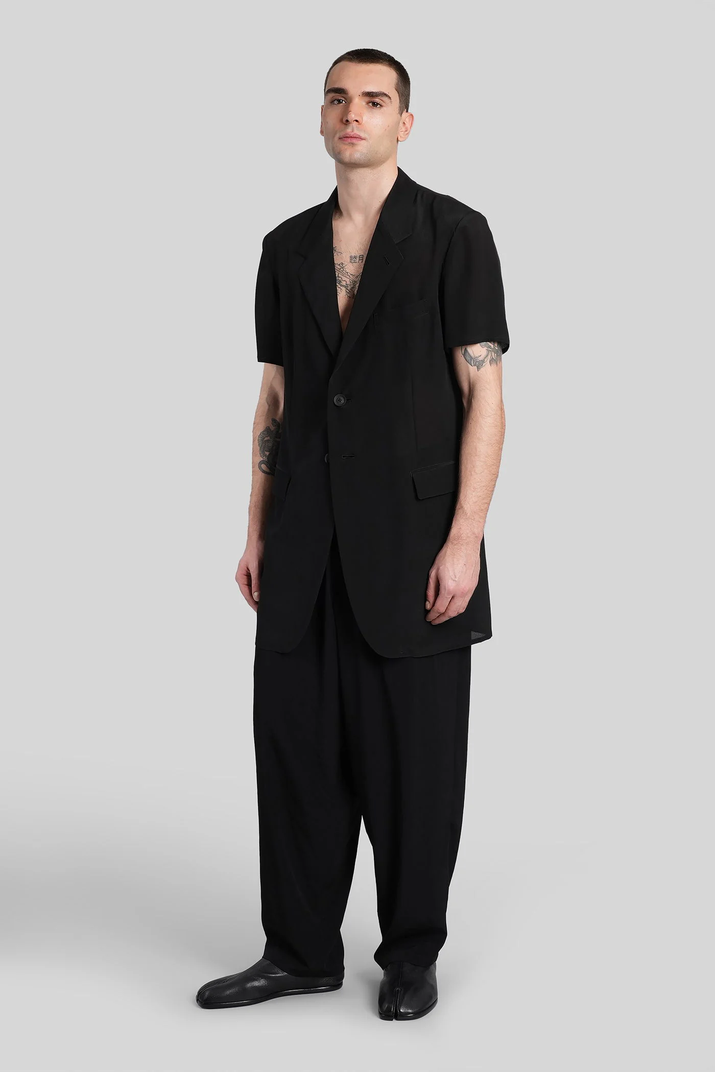 Blazer in black silk - Image 2