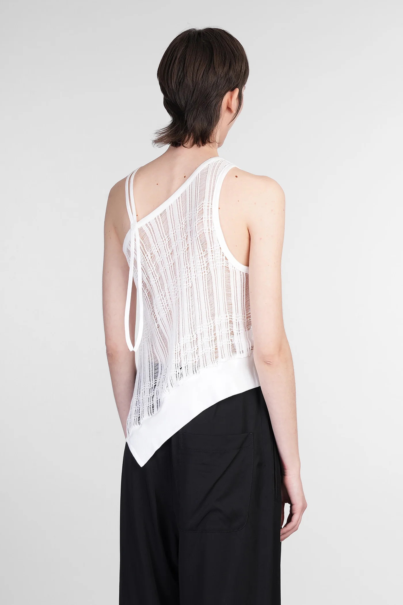Topwear in white cotton - Image 3