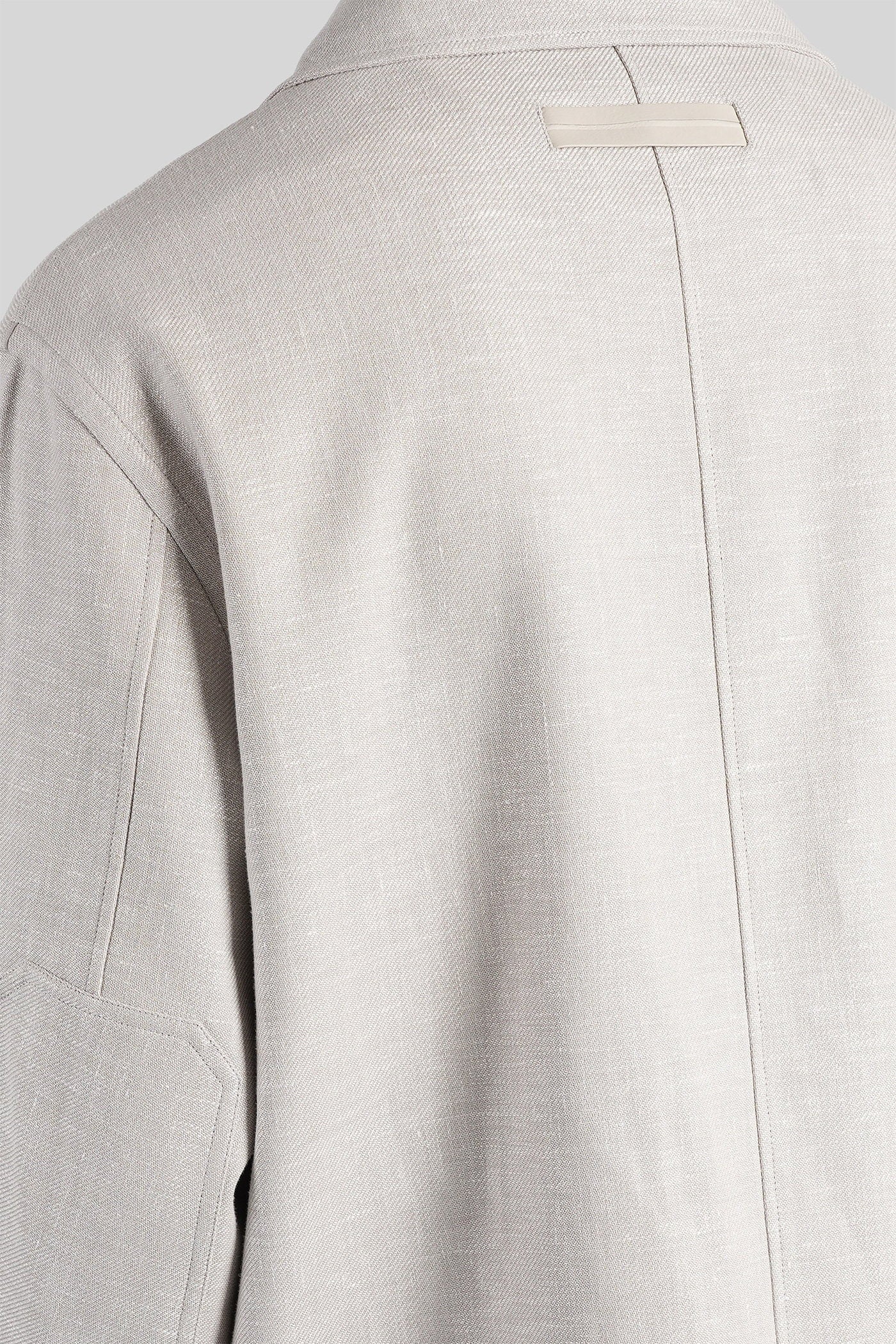 Casual jacket in beige linen - Image 5