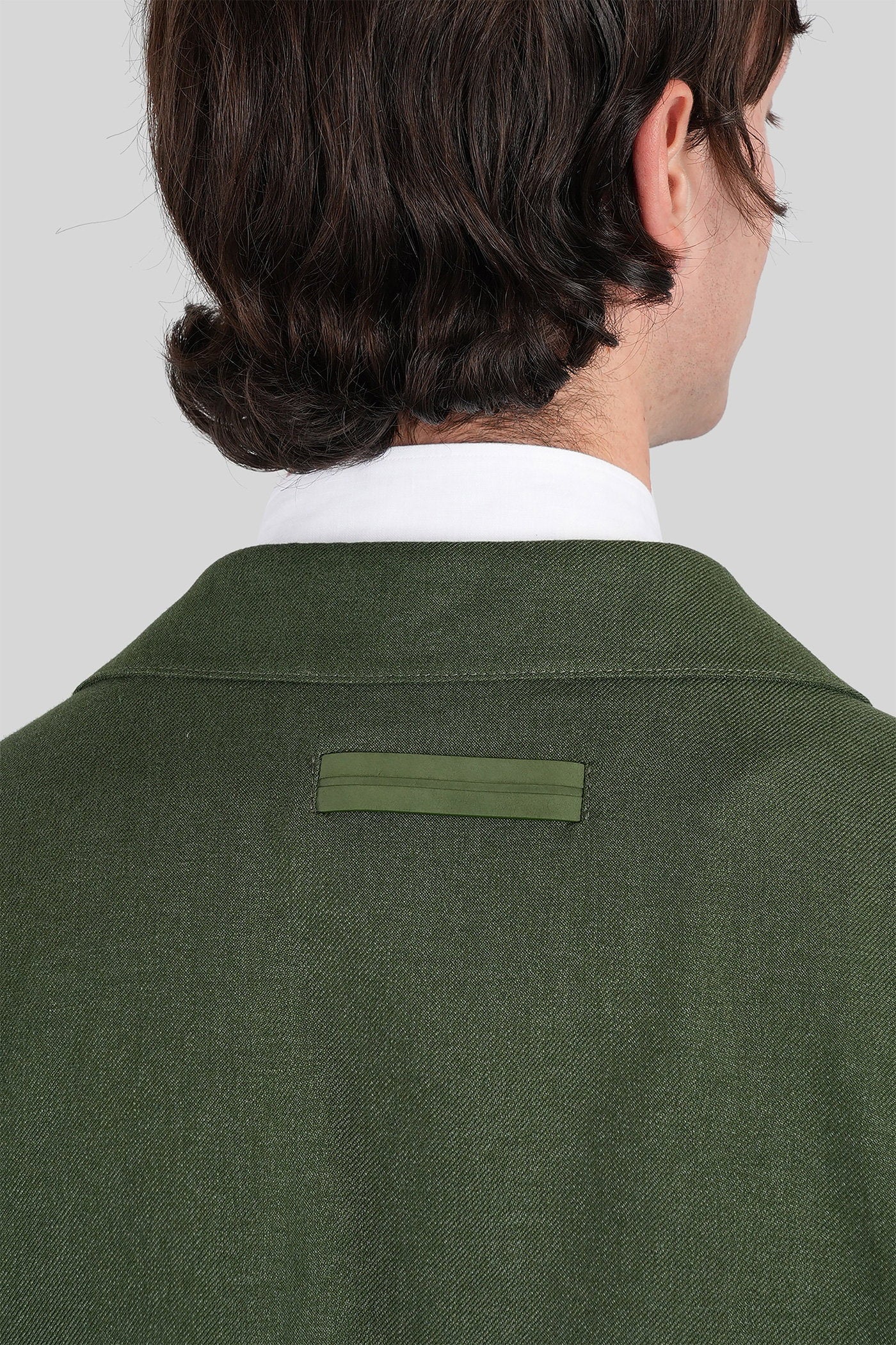 Casual jacket in green linen - Image 5