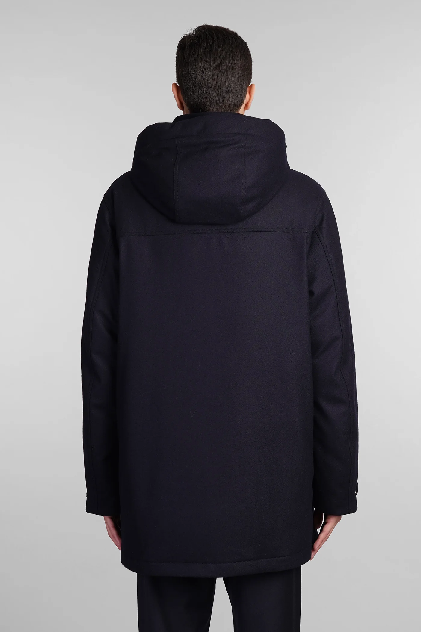 Coat in blue wool - Image 3