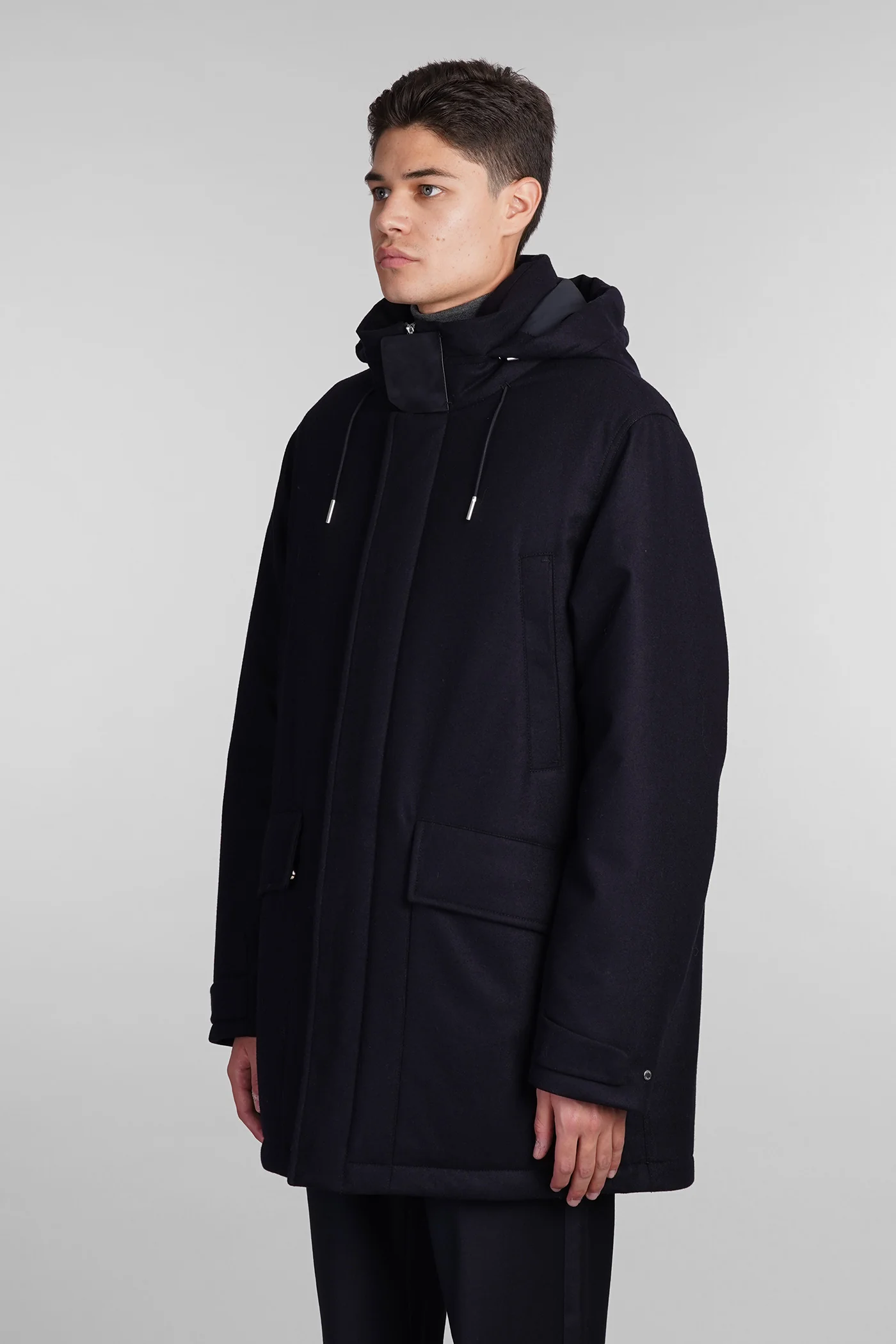 Coat in blue wool - Image 4
