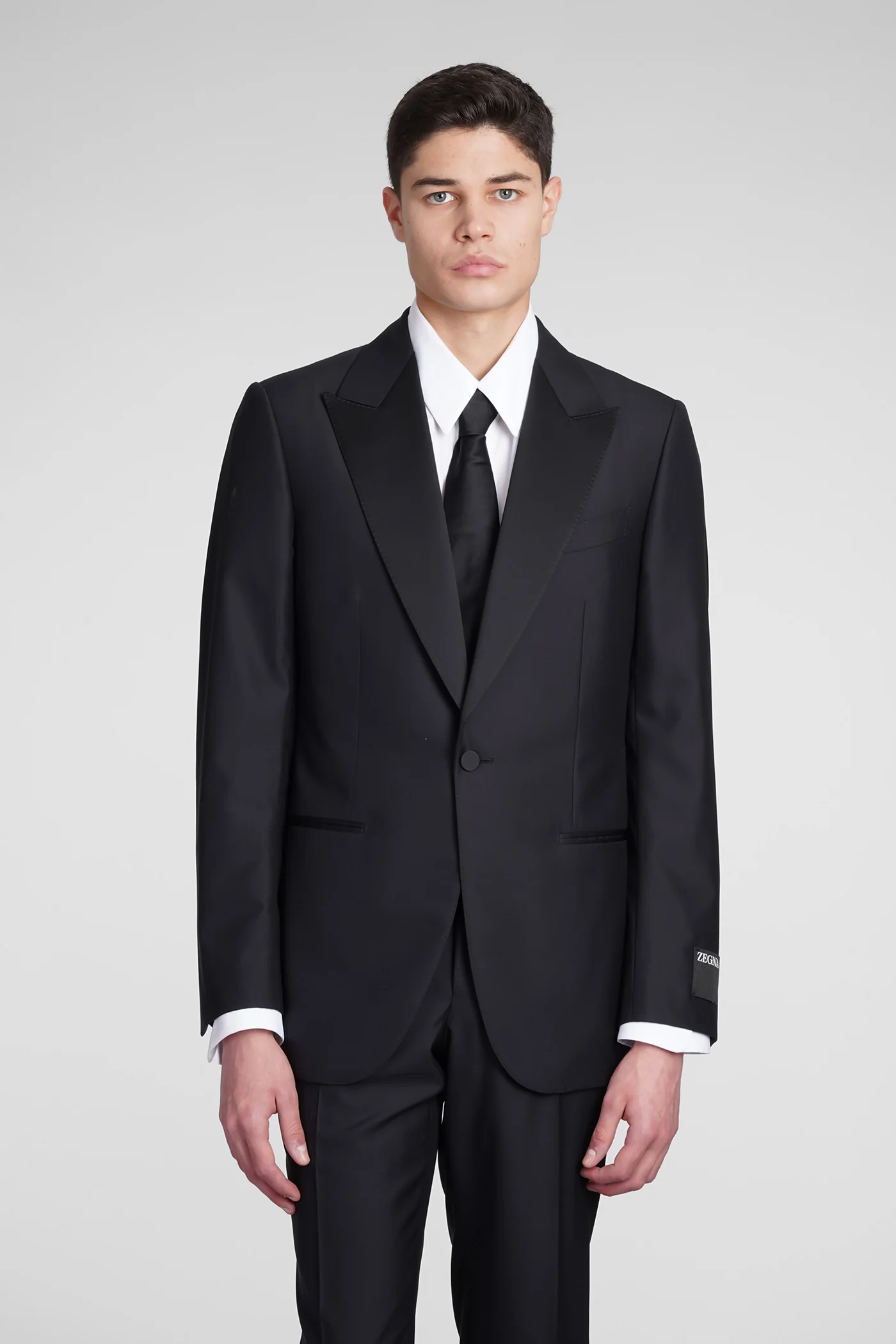 in black wool