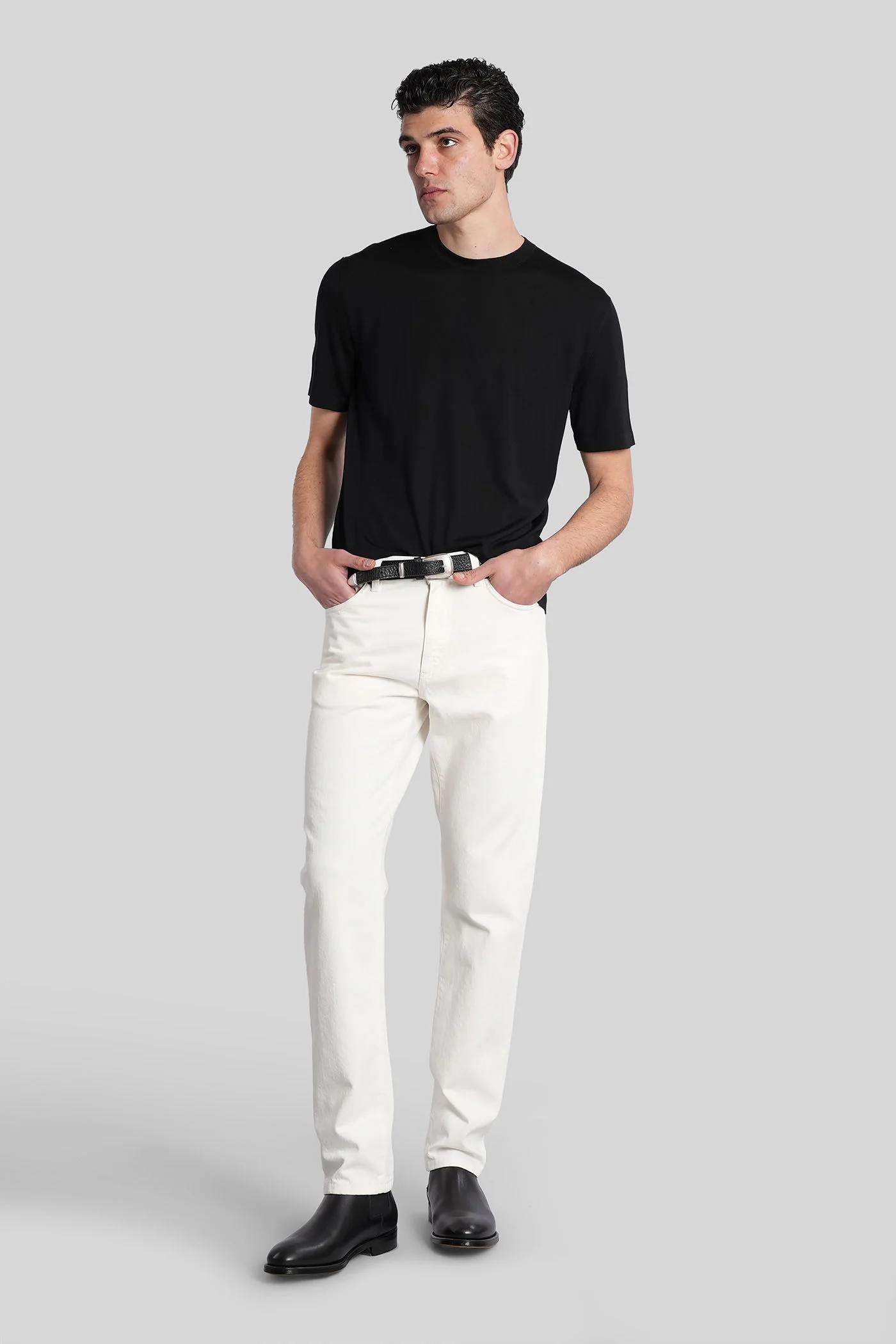 Jeans in white denim - Image 2