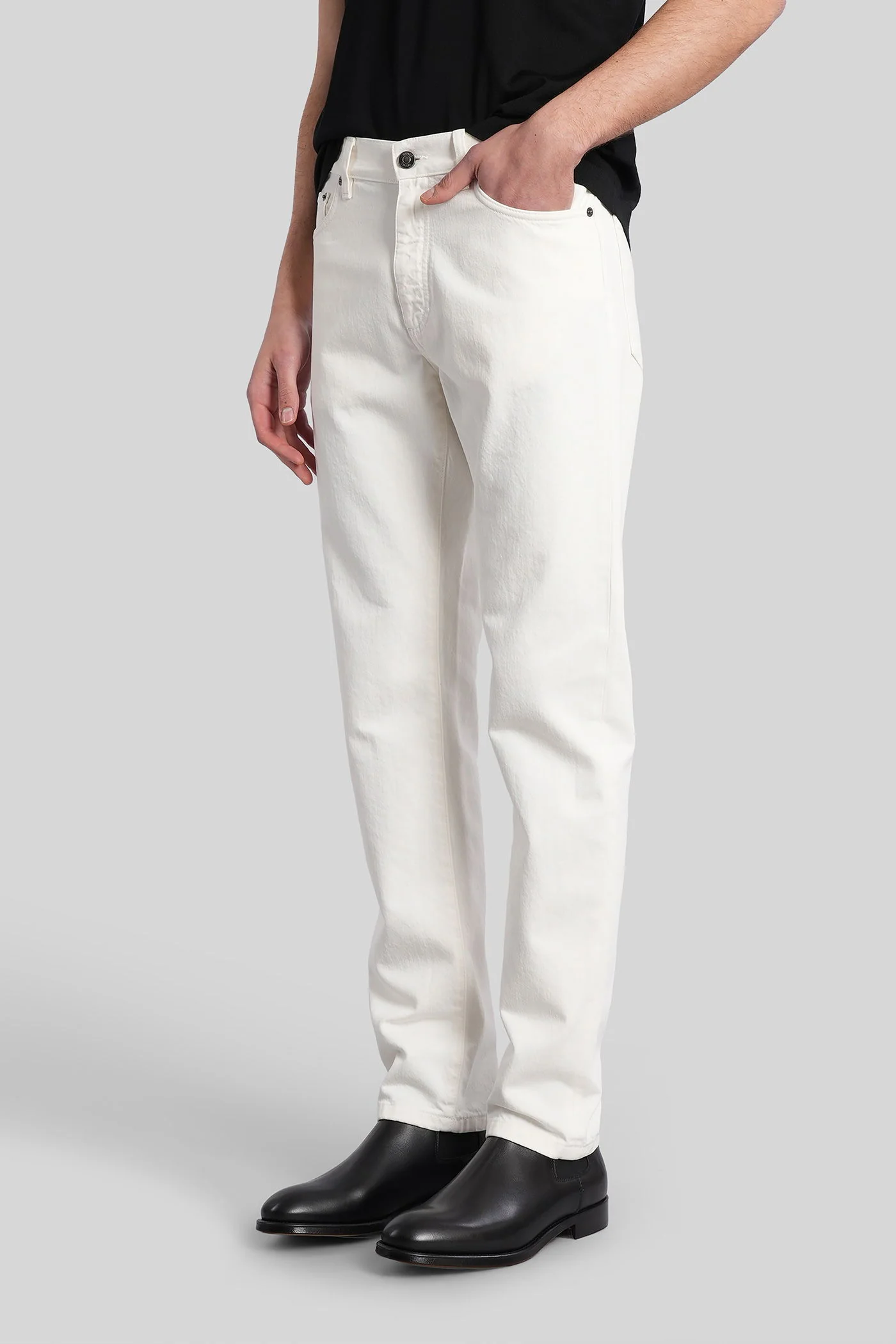 Jeans in white denim - Image 4