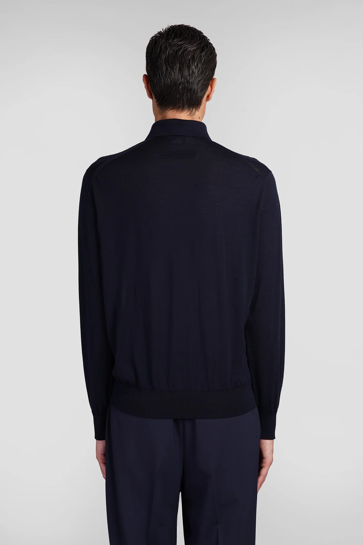 Knitwear in blue wool - Image 3