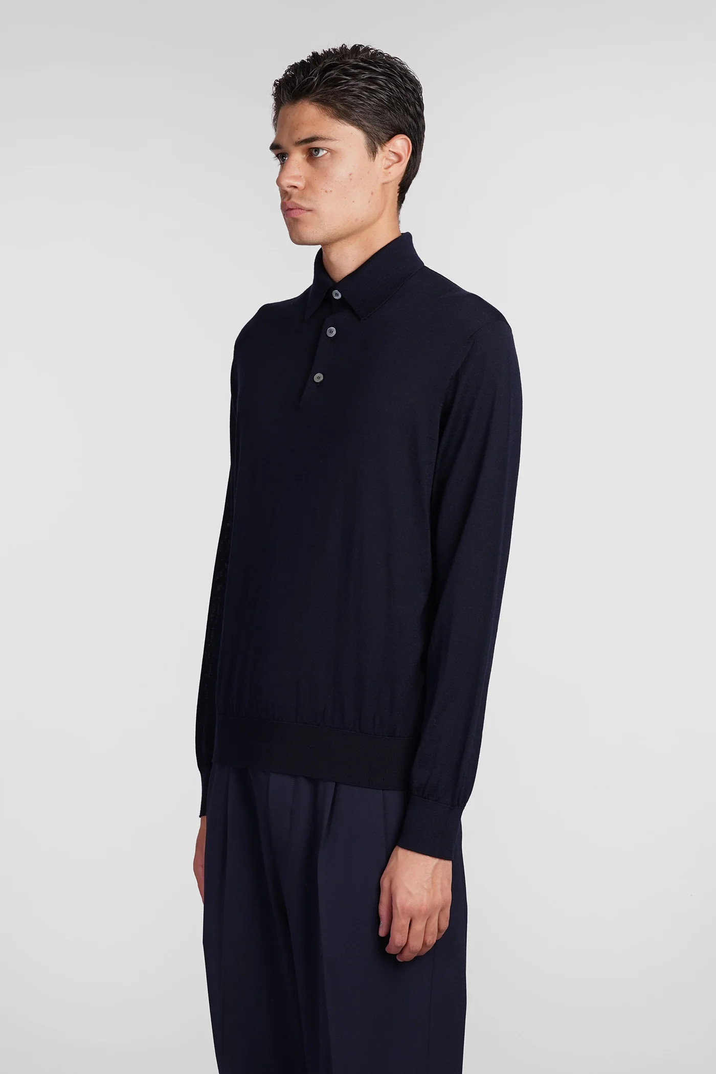 Knitwear in blue wool - Image 4