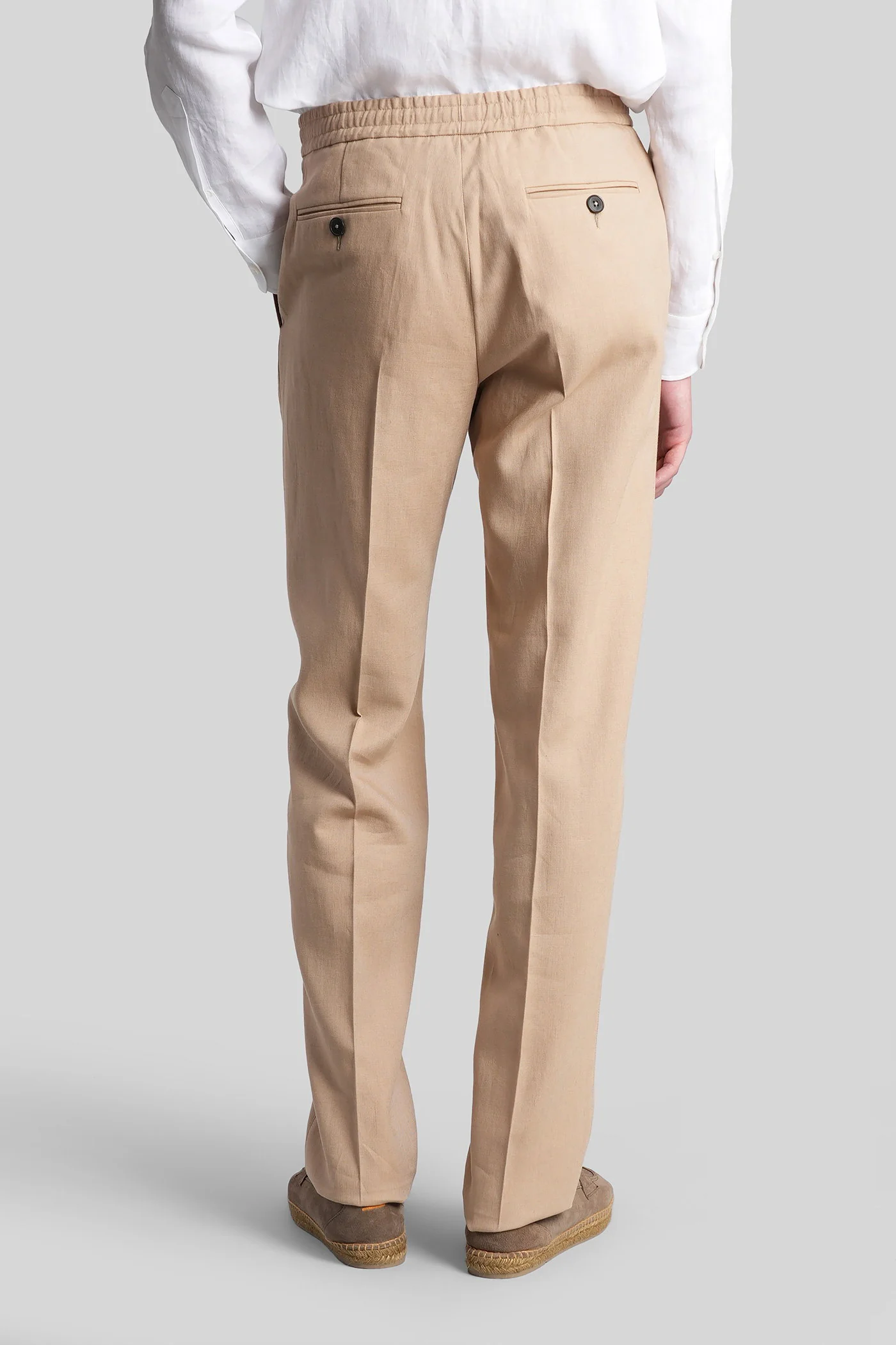 Pants in beige linen - Image 3