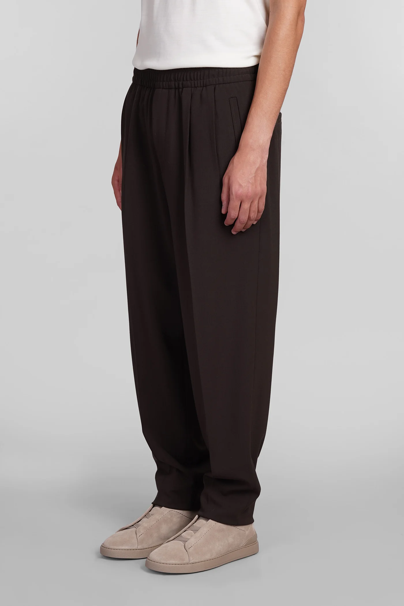 Pants in brown polyester - Image 4