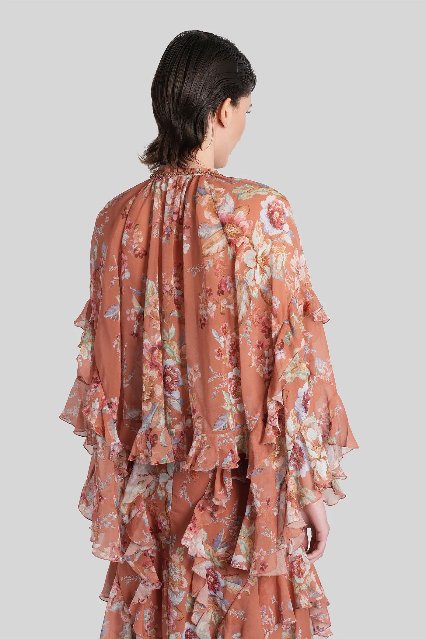Blouse in brown cotton - Image 3