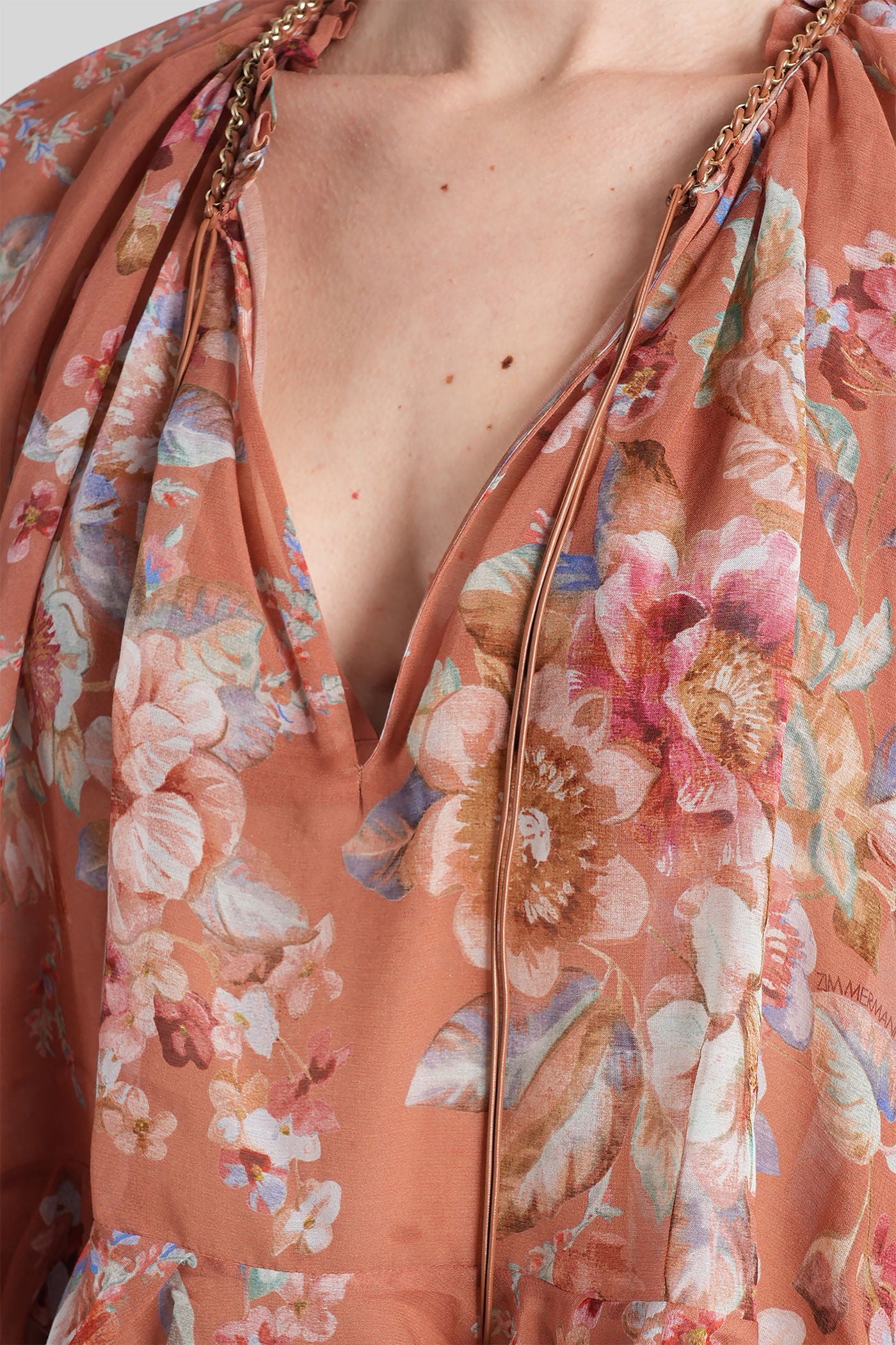 Blouse in brown cotton - Image 5