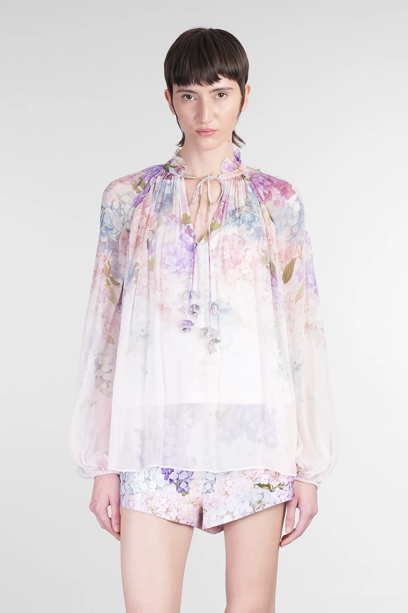 Blouse in multicolor viscose