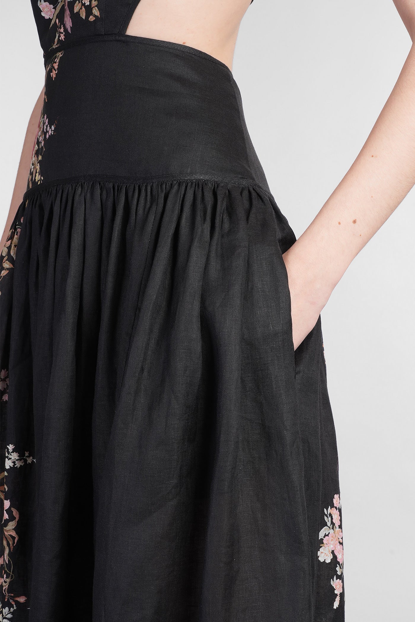 Dress woman  in black linen - Image 5