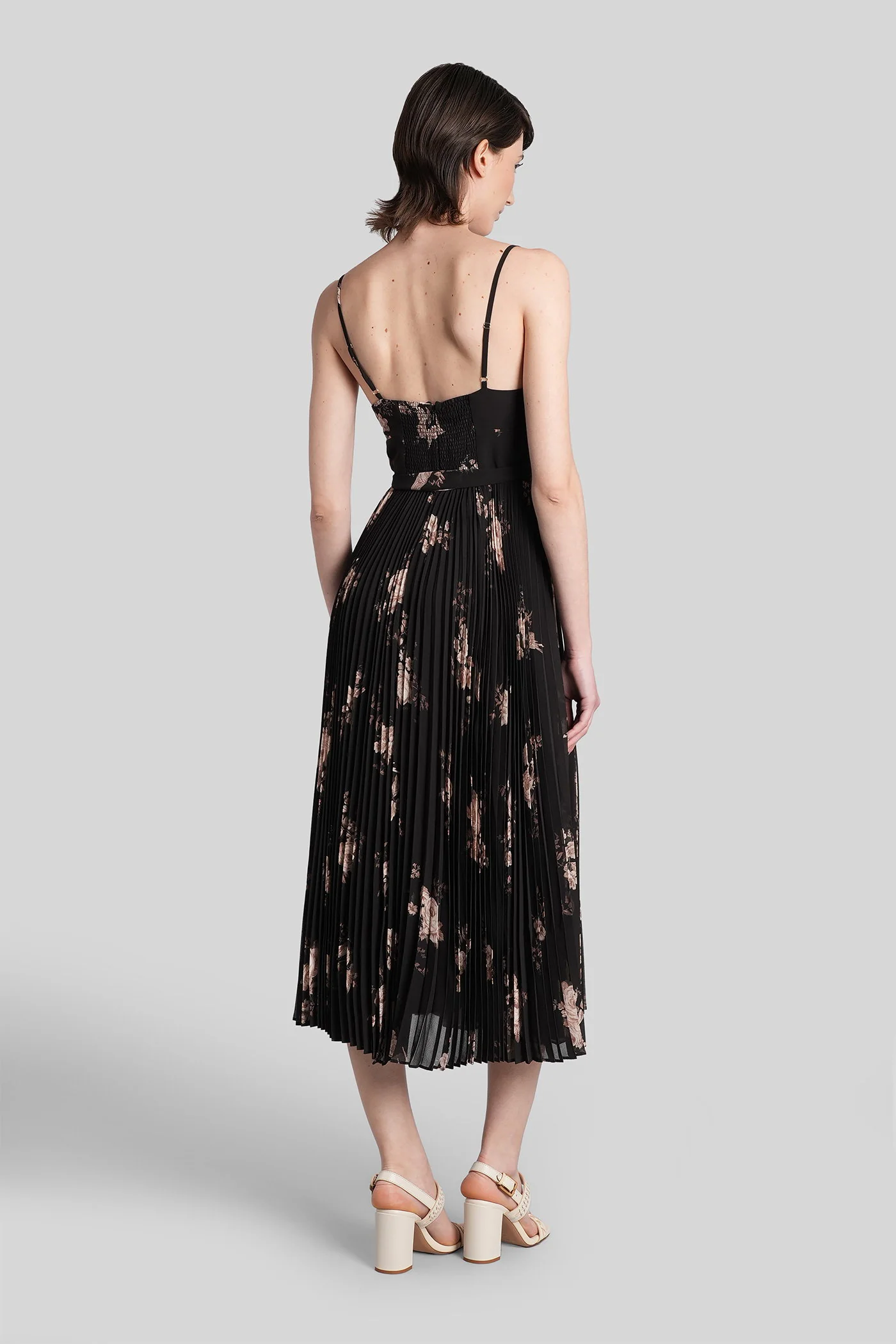 Mini dress in black polyester - Image 3