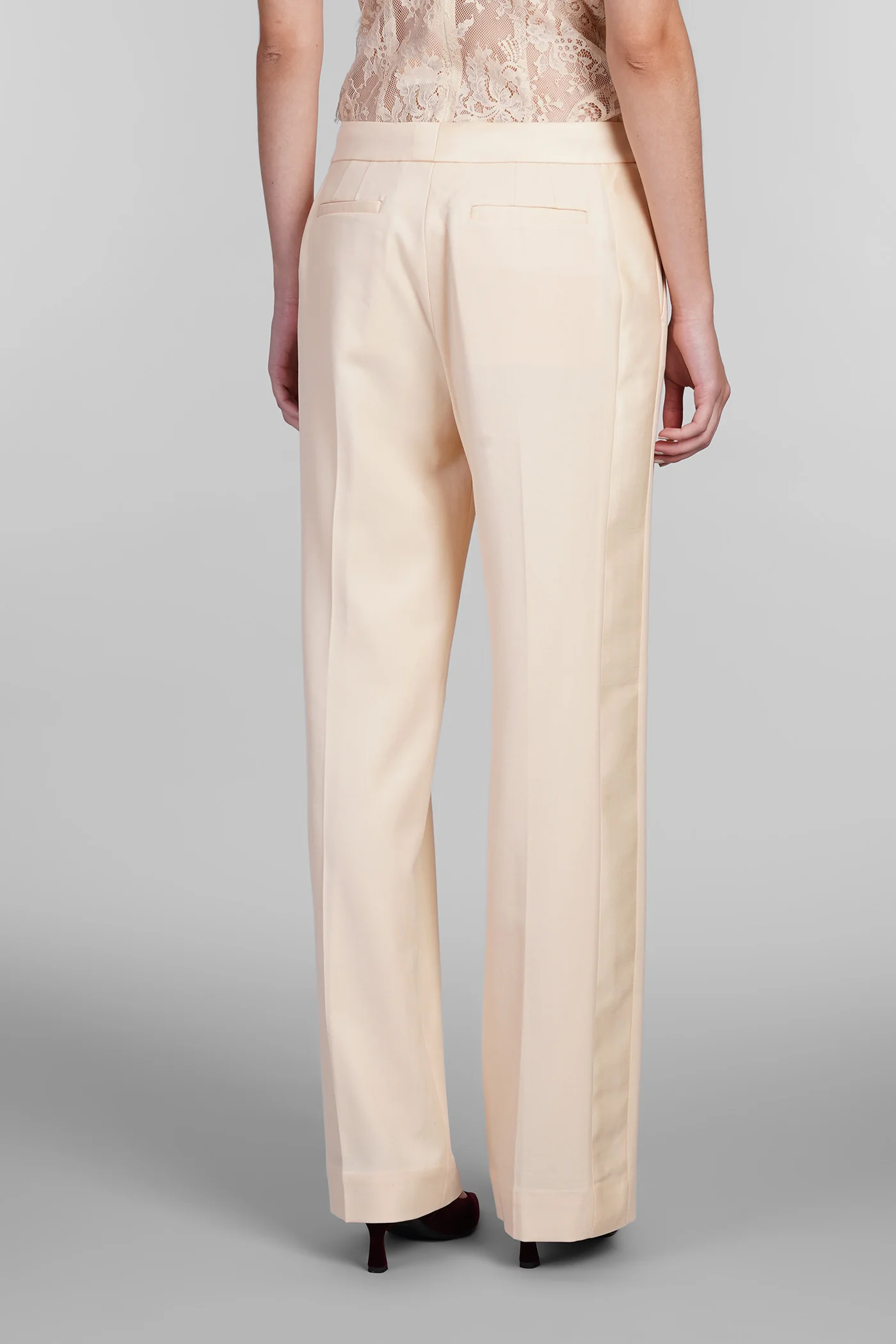 Pants in beige wool - Image 3