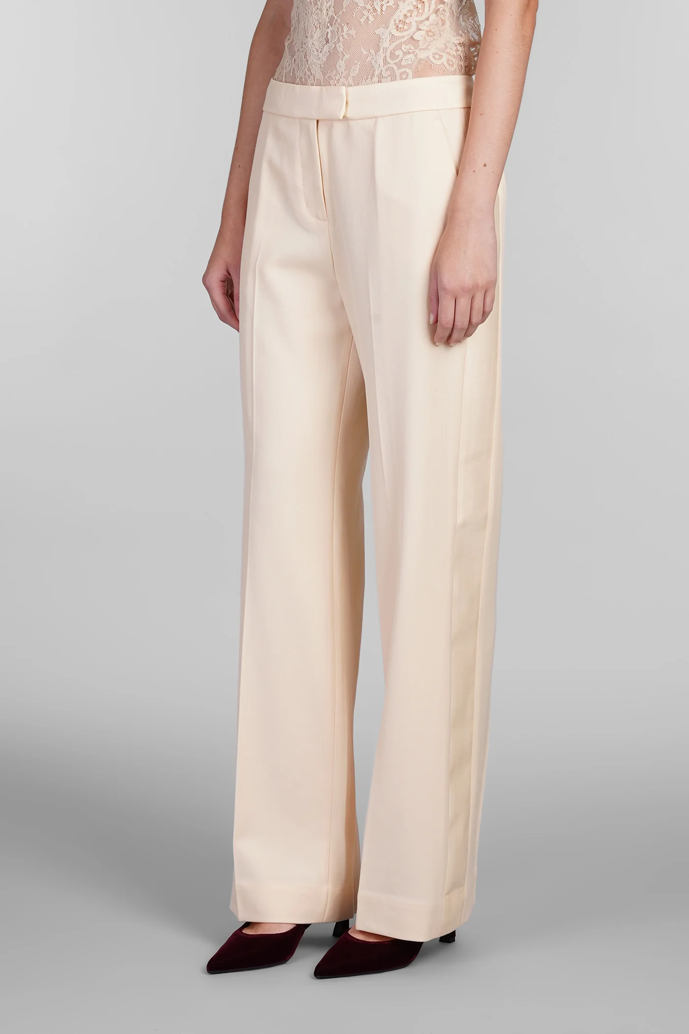 Pants in beige wool - Image 4