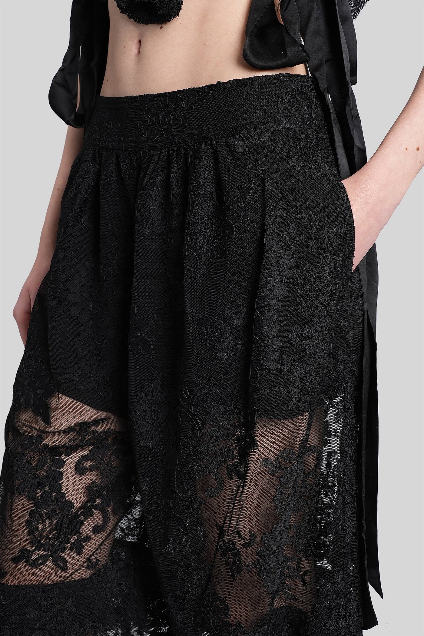 Pants in black polyester - Image 5