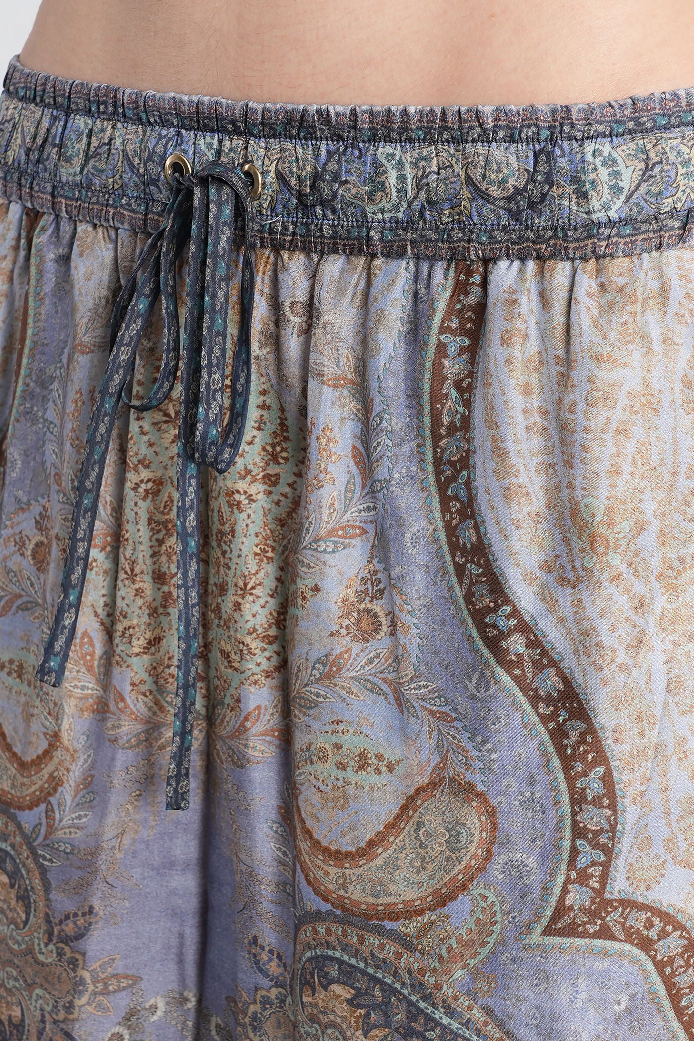 Pants in blue silk - Image 5