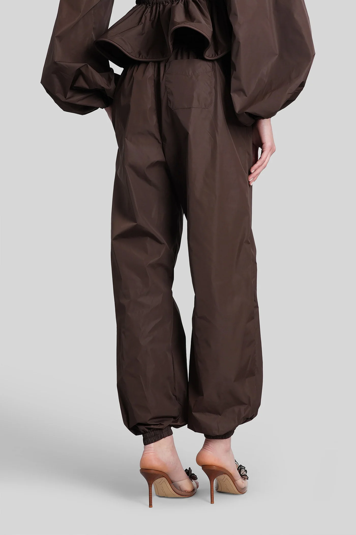 Pants in brown nylon - Image 3