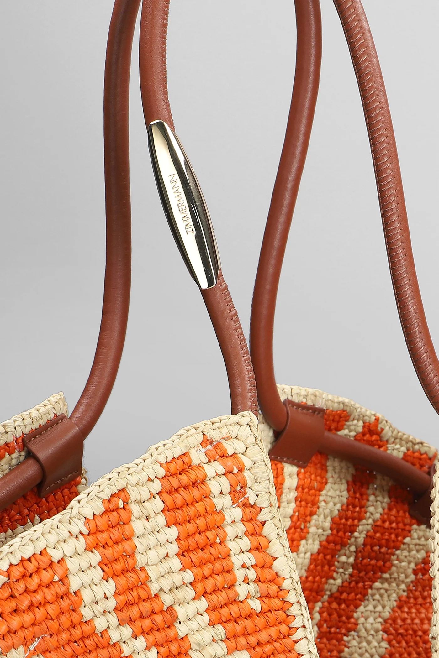 Tote in beige raffia - Image 4