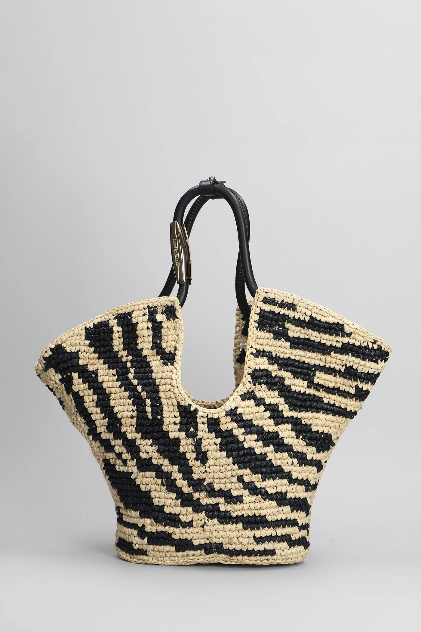 Tote in beige raffia