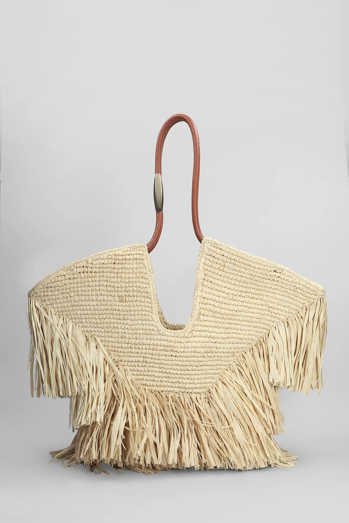 Tote in beige raffia