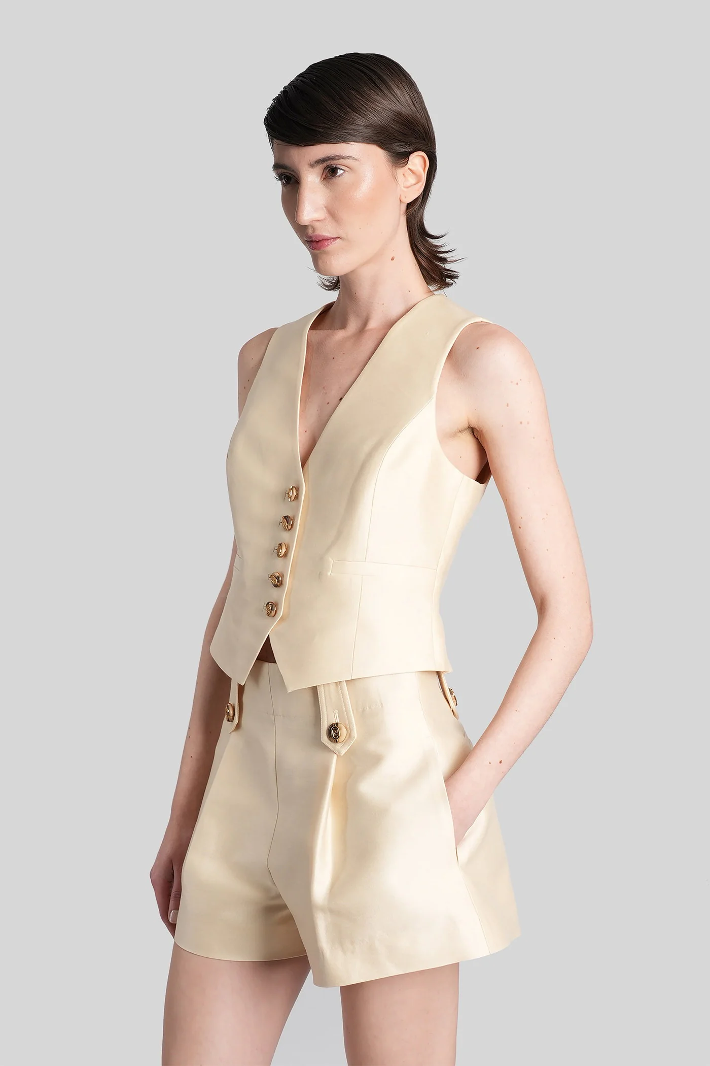 Vest in beige wool - Image 4